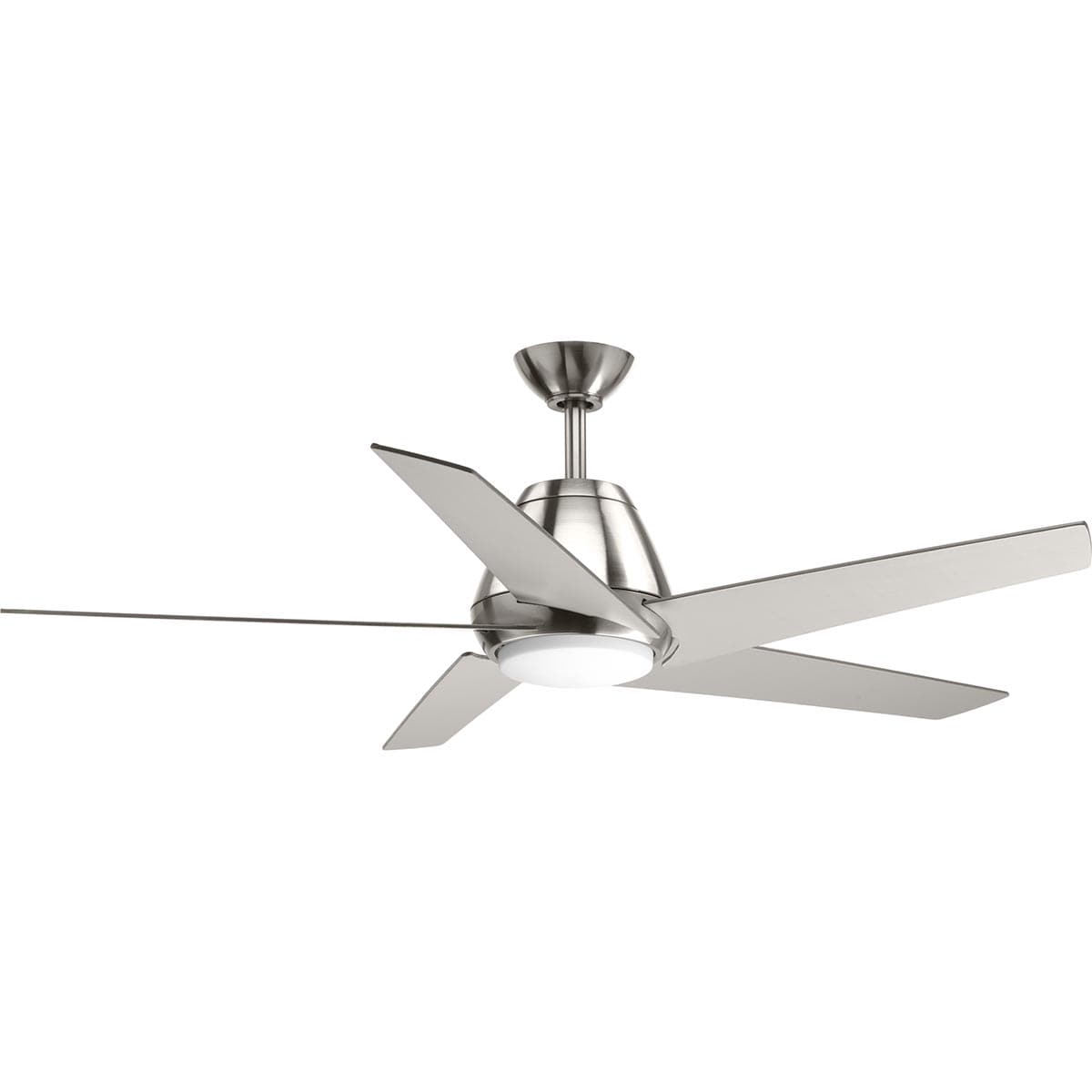  P2582-0930K Gust 54-in Integrated LED Brushed Nickel with Silver Blades Ceiling Fan With Light - Remote Included ( 5 -Blade )