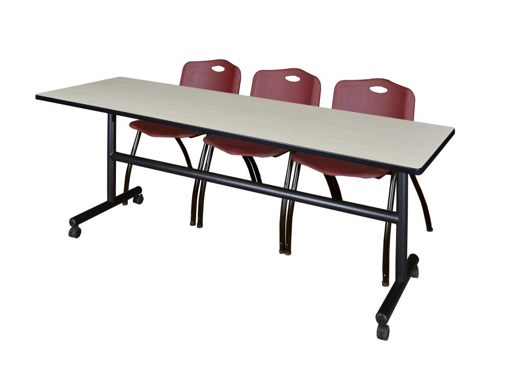 Regency MKFT8424PL47BY Training Off-white 4-Person Training Table (84-in W x 29-in H)