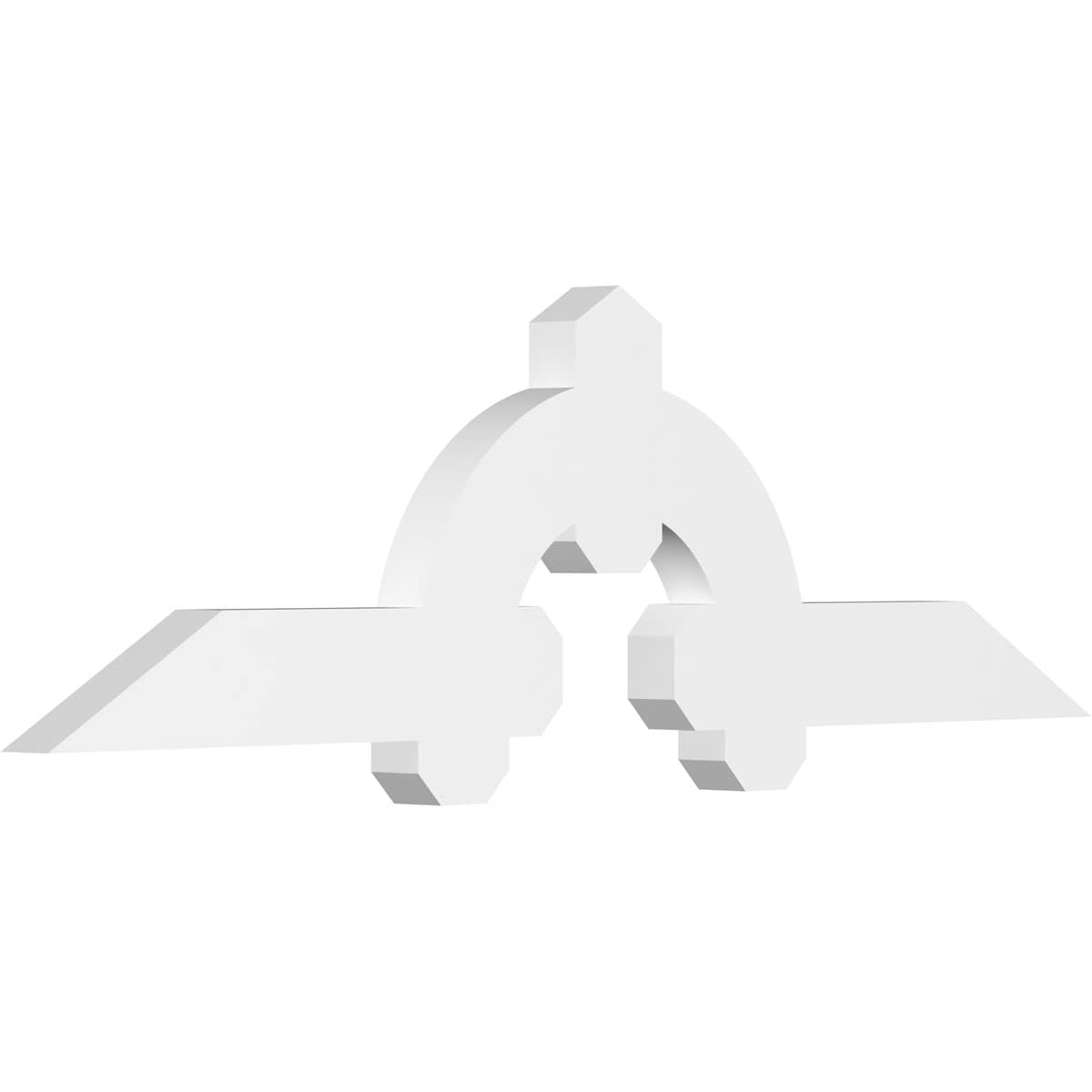 Ekena Millwork GBP048X14X0204ERI00 Ericson White PVC Gable bracket