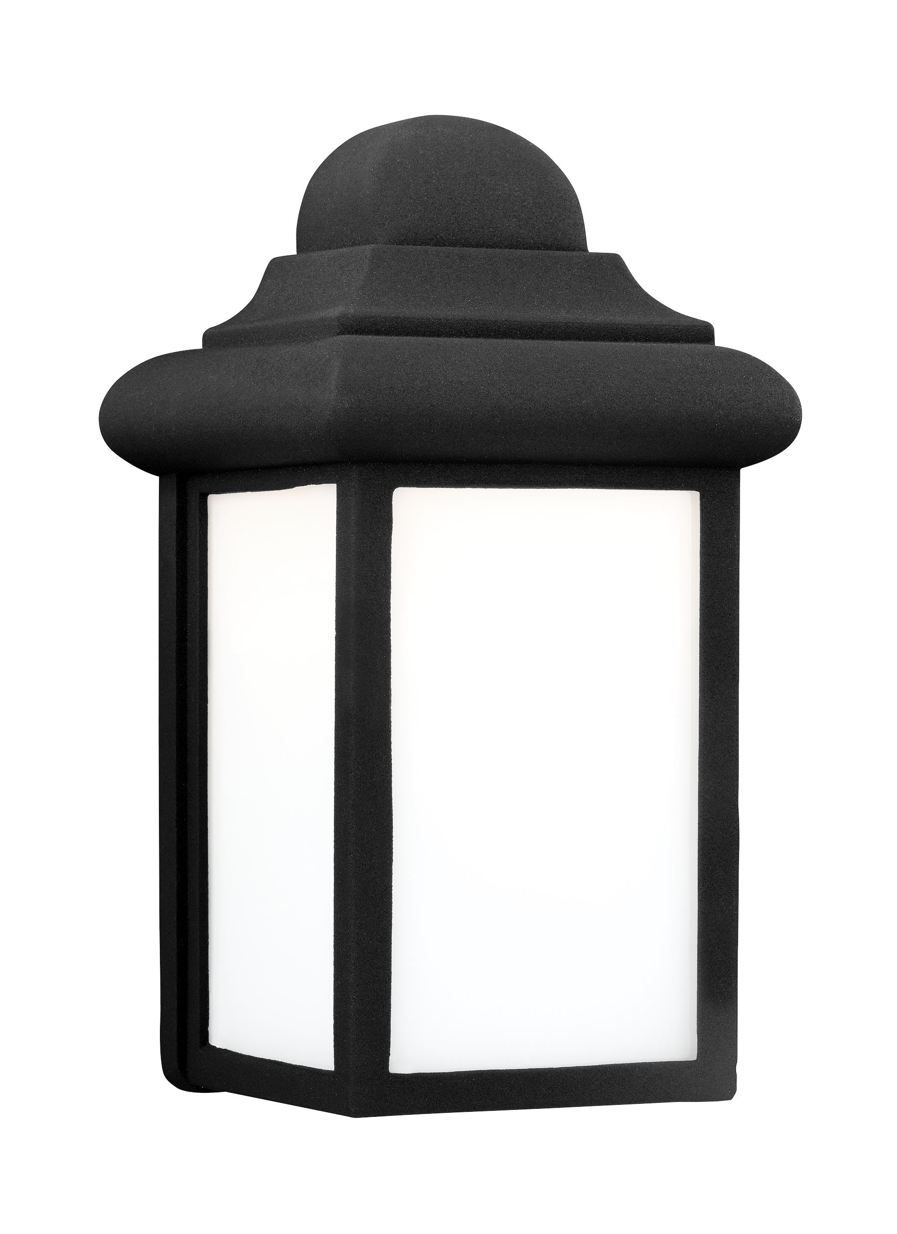 Generation Lighting 8988EN3-12 Mullberry Hill 1 -Light 8.7500-in H Satin Black Hardwired Outdoor Wall Light