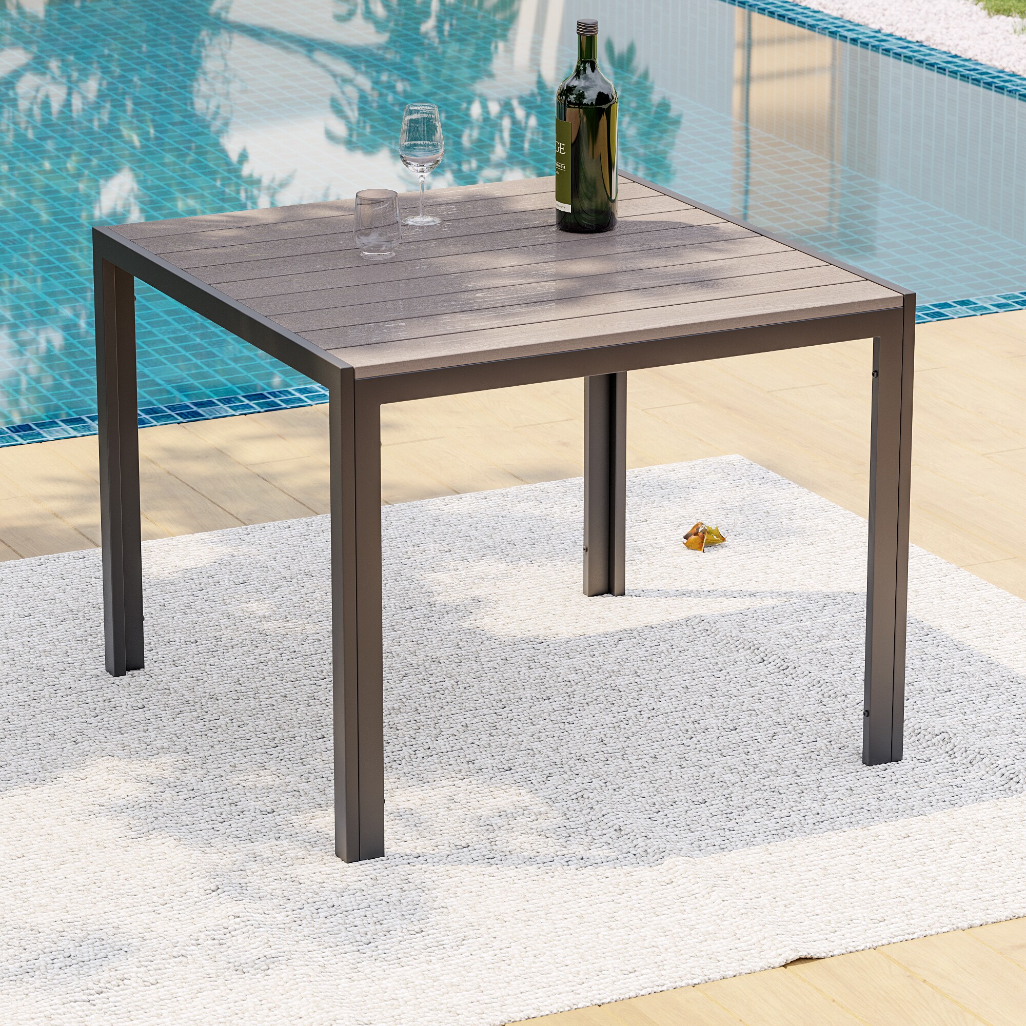 ACEGOSES LW-DS-265-T Skytop Square Outdoor Dining Table 35.4-in W x 35.4-in L