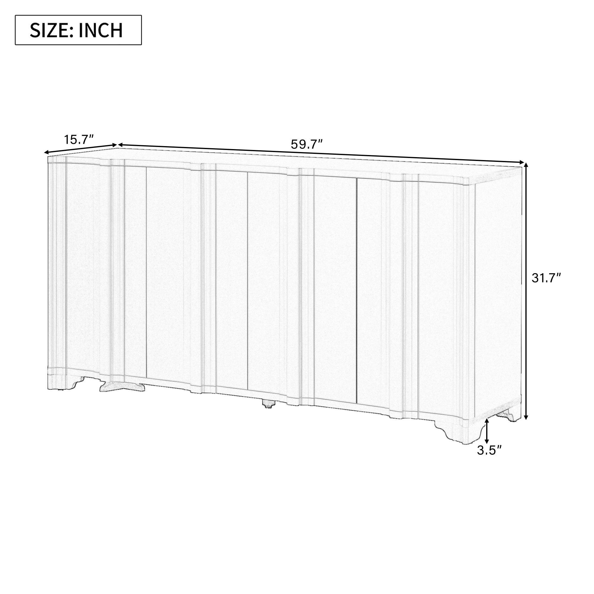 Oaks Decor OAN711438B Dining-Kitchen-Storarge - View #5