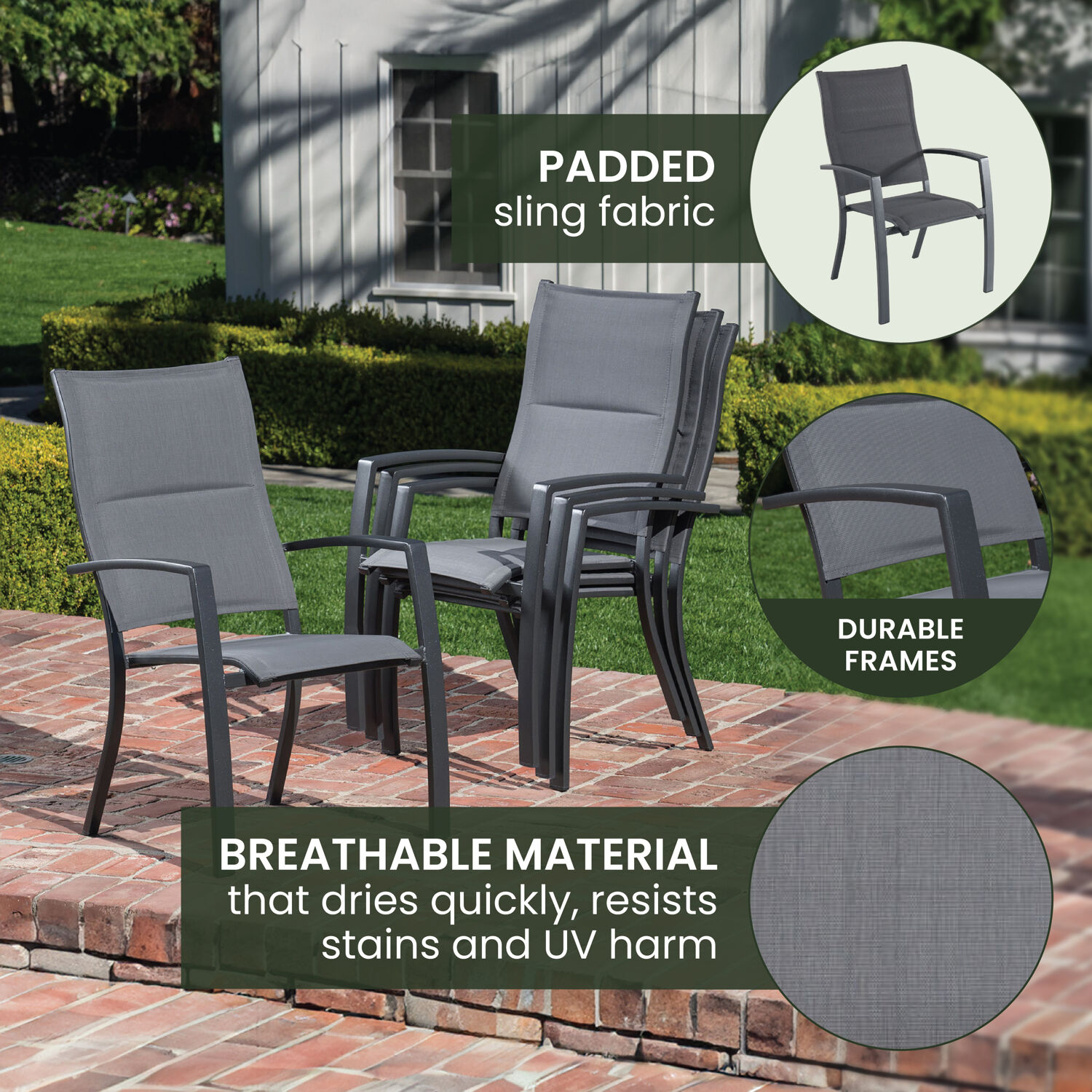 Hanover NAPDN11PCHB-GRY Patio-Dining-Sets - View #6