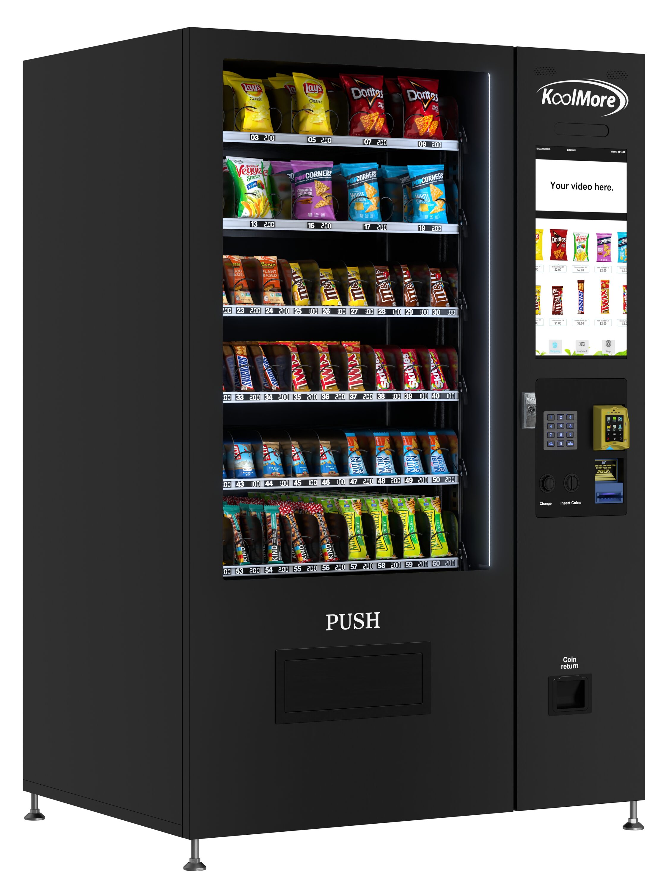 KoolMore LOW-KM-VMNT-50-BCR Vending Machine 75-cu ft Commercial Refrigerators 1 Glass -Door Reach-In ( Black )