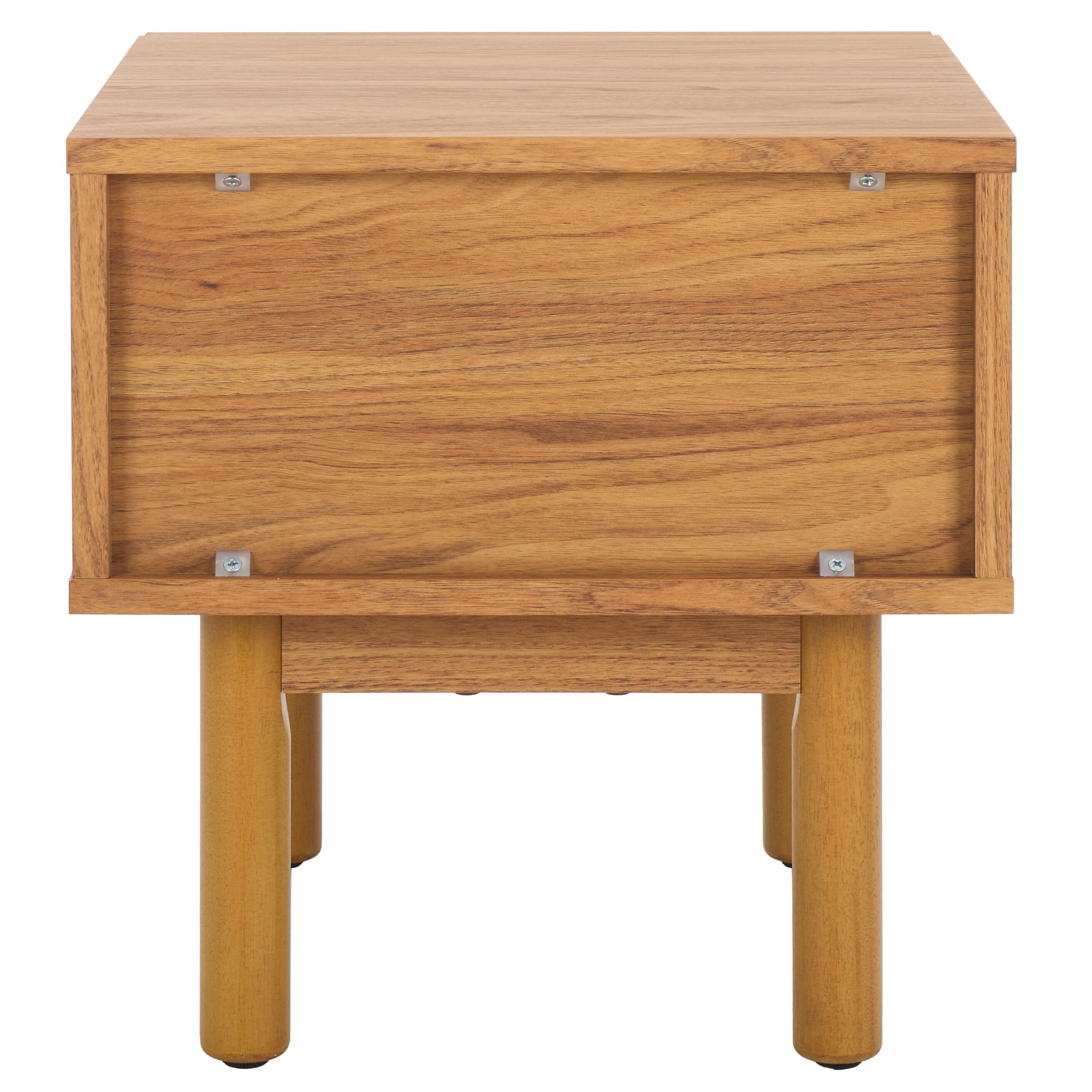 Aino Oak Natural 1-Drawer Nightstand with Rattan Mesh