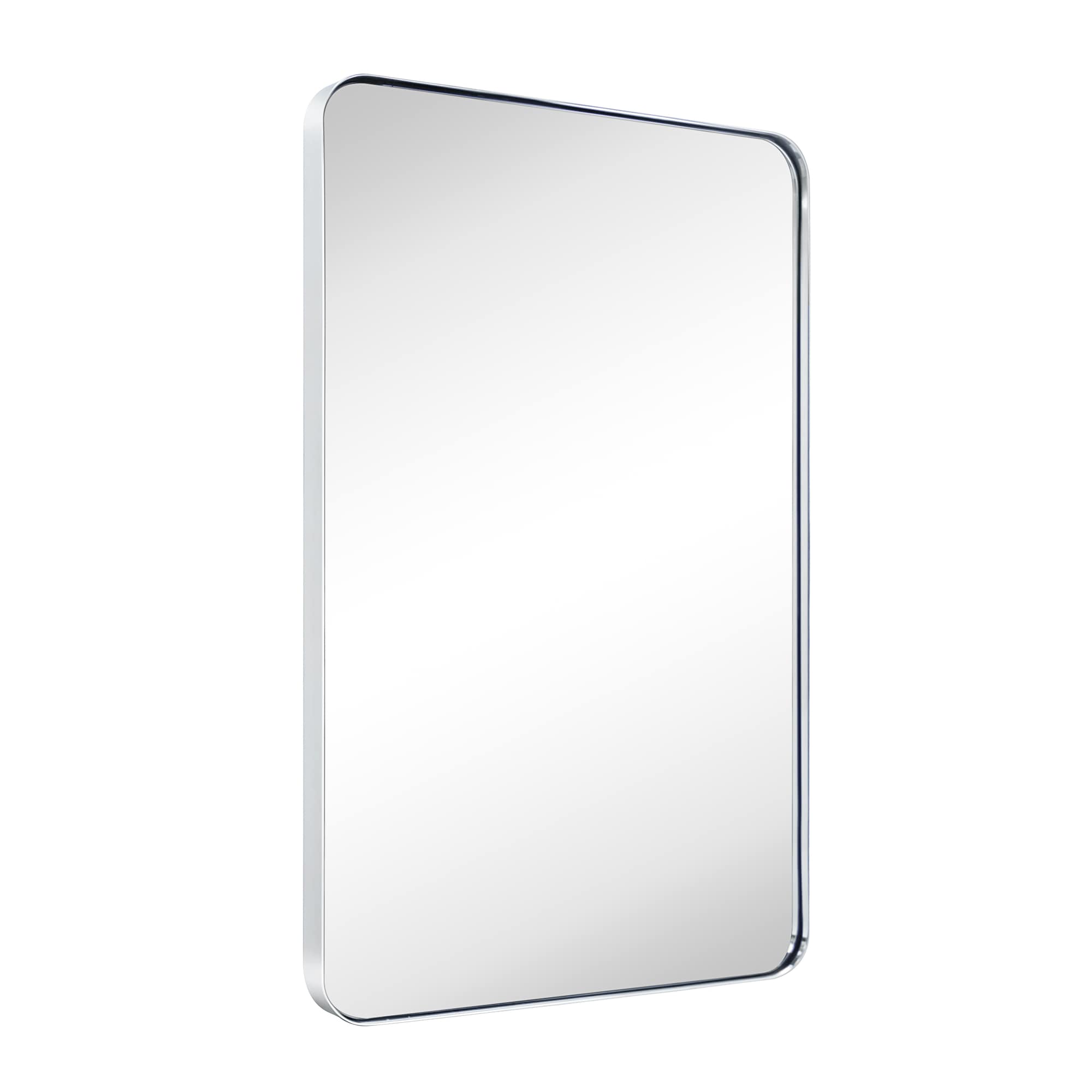TEHOME GC-00113PN Kengston 20-in x 30-in Framed Rectangle Bathroom Vanity Mirror ( Polished Nickel )