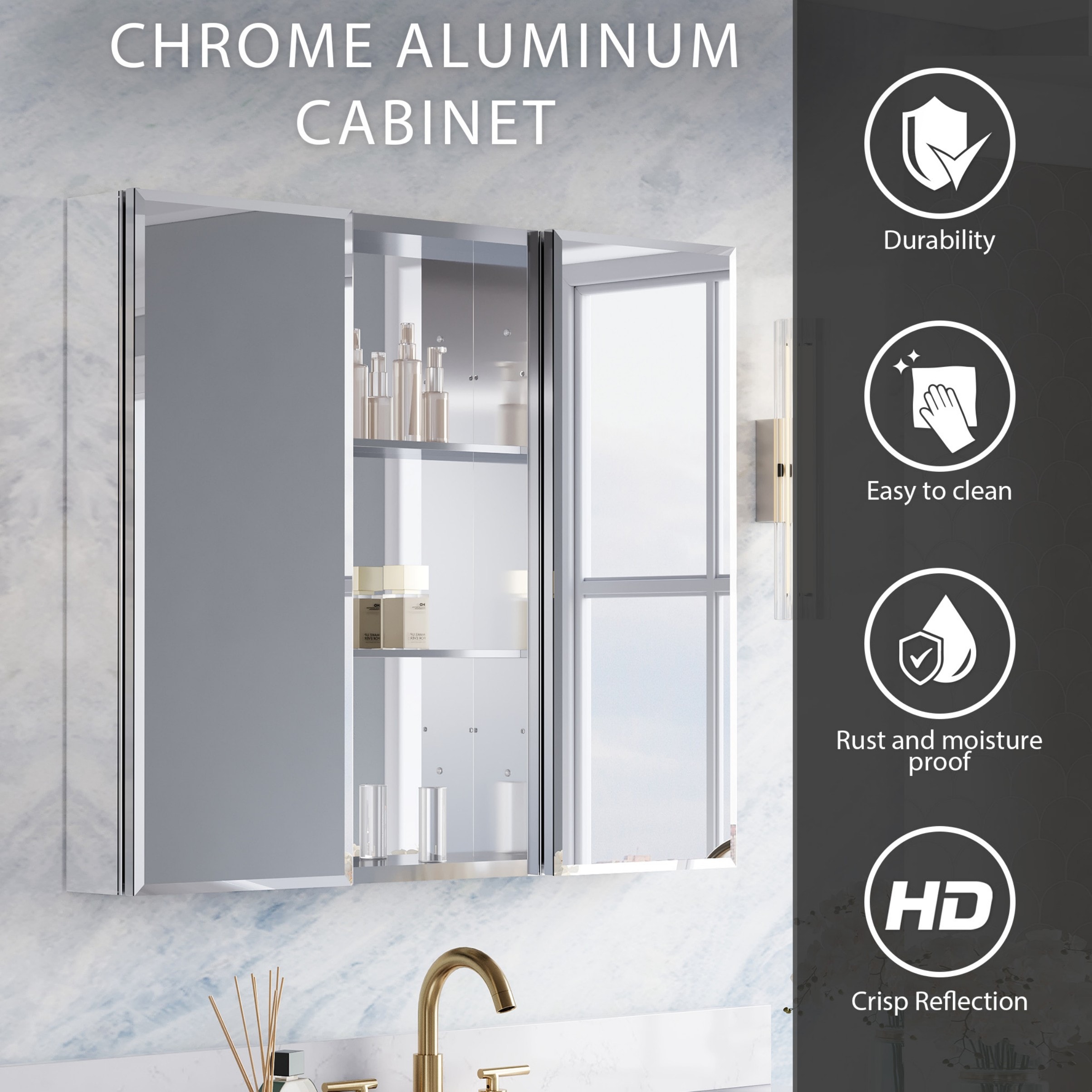 WELLFOR B12R1230MCB12L Bathroom-Wall-Cabinets - View #10