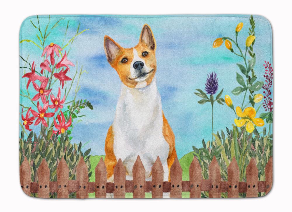 Caroline's Treasures CK1254RUG Springtime Dog 27-in x 19-in Multiple Colors/Finishes Microfiber Memory Foam Bath Mat