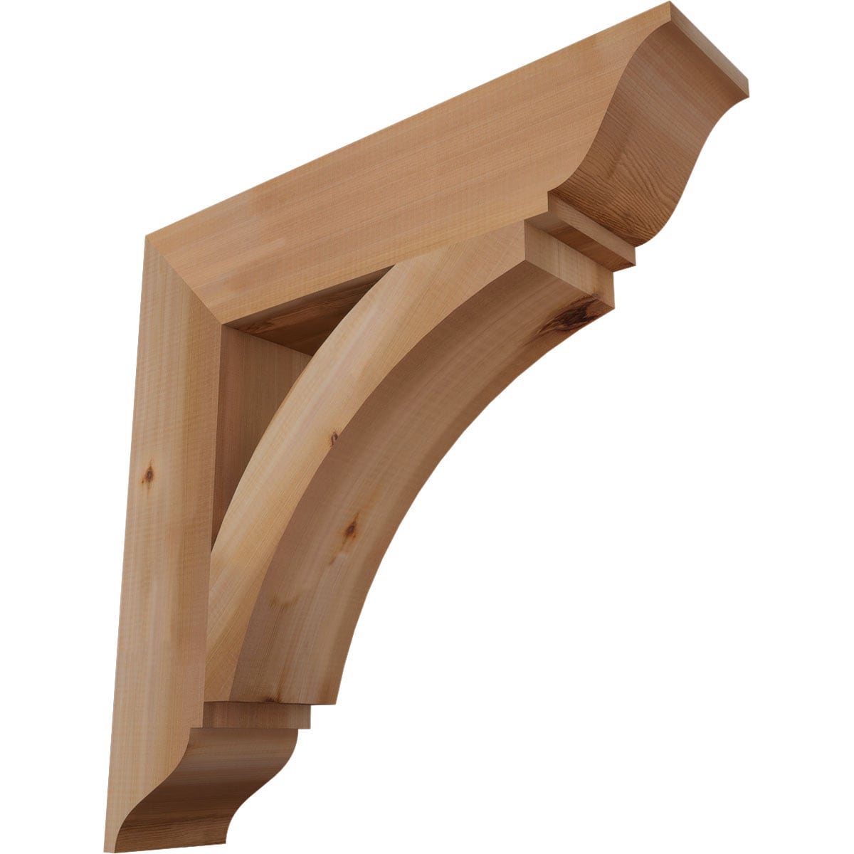 Ekena Millwork BKT06X28X28THR01SWR Thorton traditional smooth 5-1/2-in x 28-in x 28-in Western red cedar Brown Wood Standard bracket