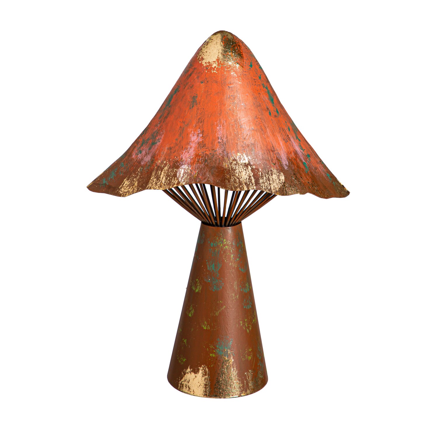 Evergreen 47M5238 12.5-in H x 9-in W Brown Mushroom Garden Statue
