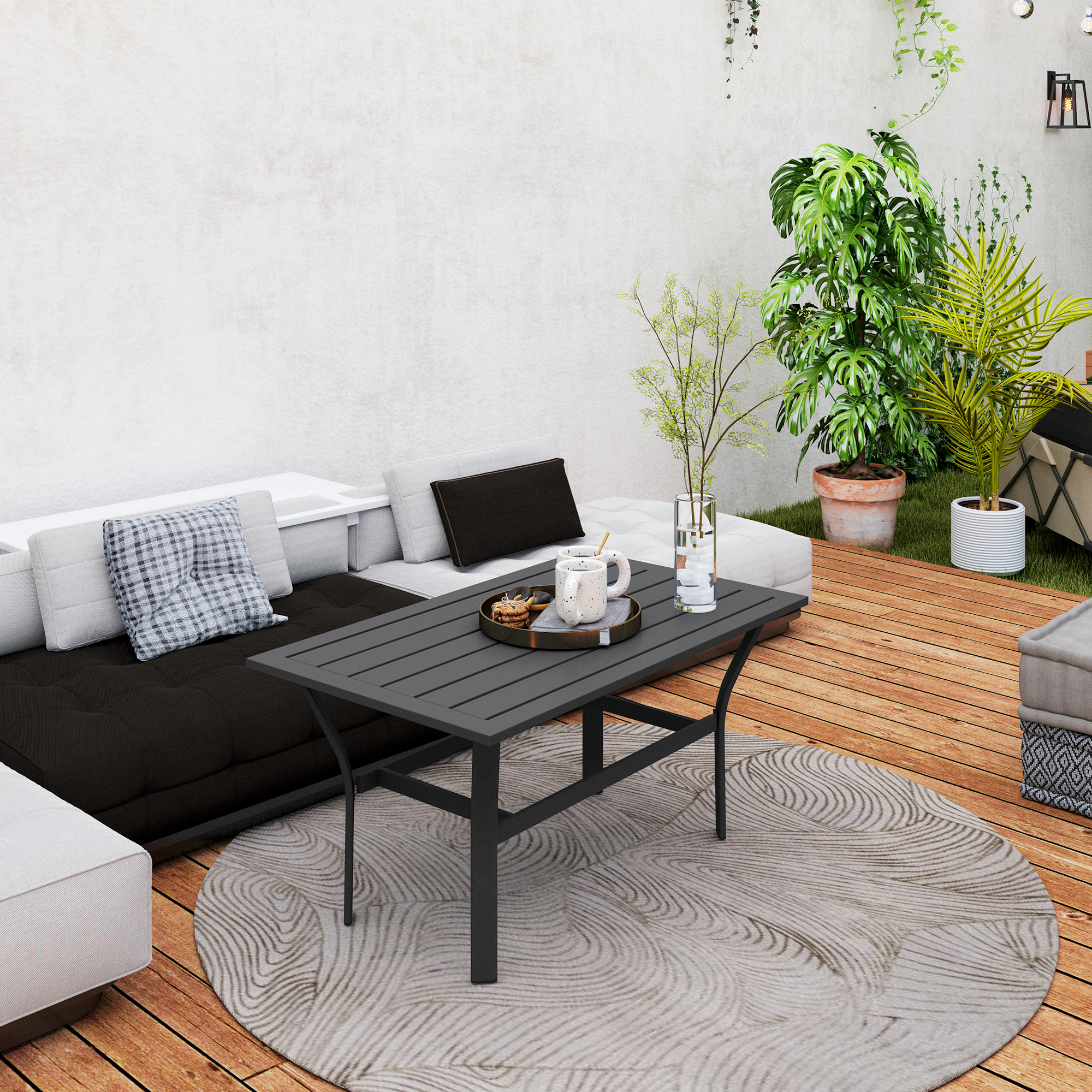 Outsunny 84G-651V00BK Patio-Tables - View #3