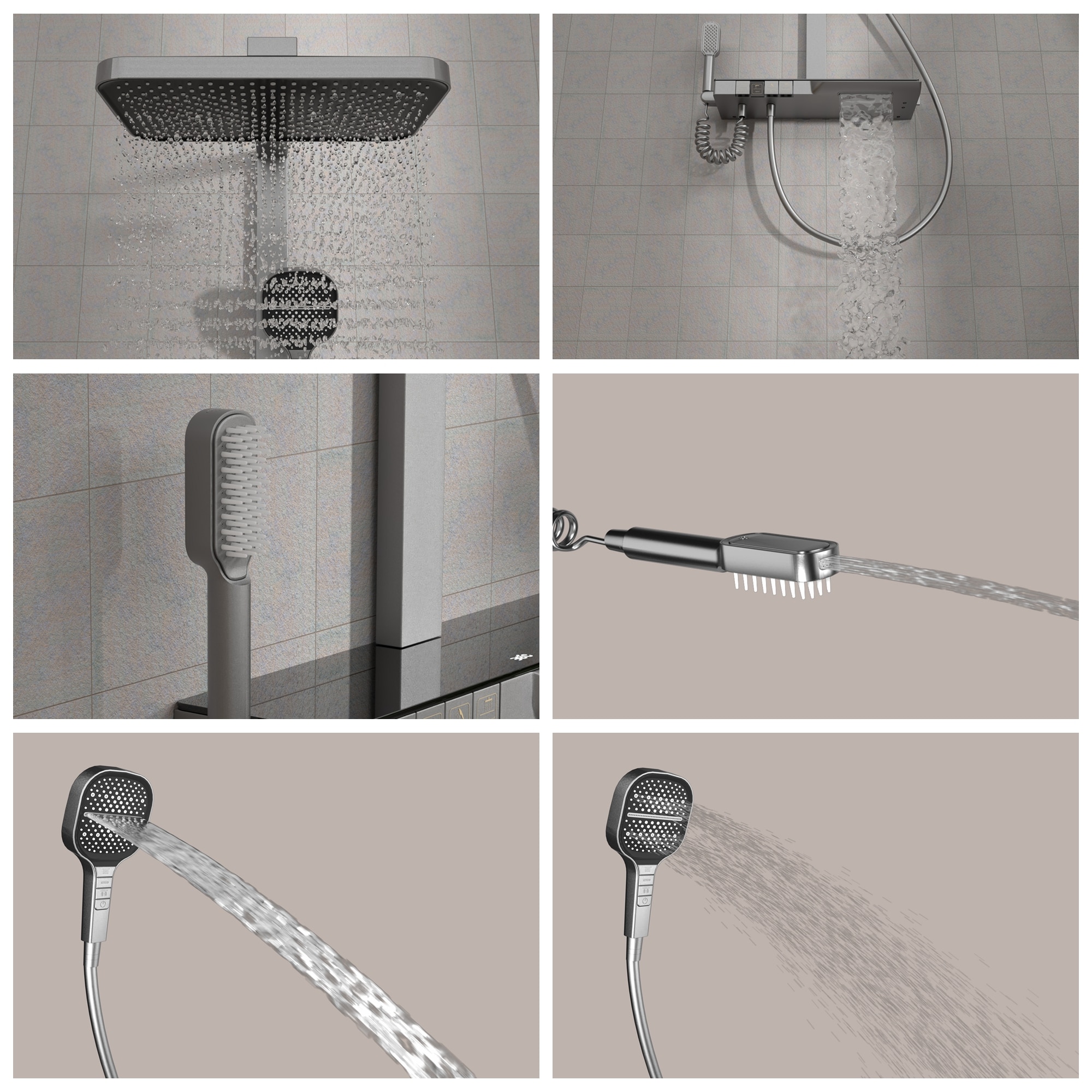 WELLFOR WB-1041 Showerhead-Bar-Panels - View #2