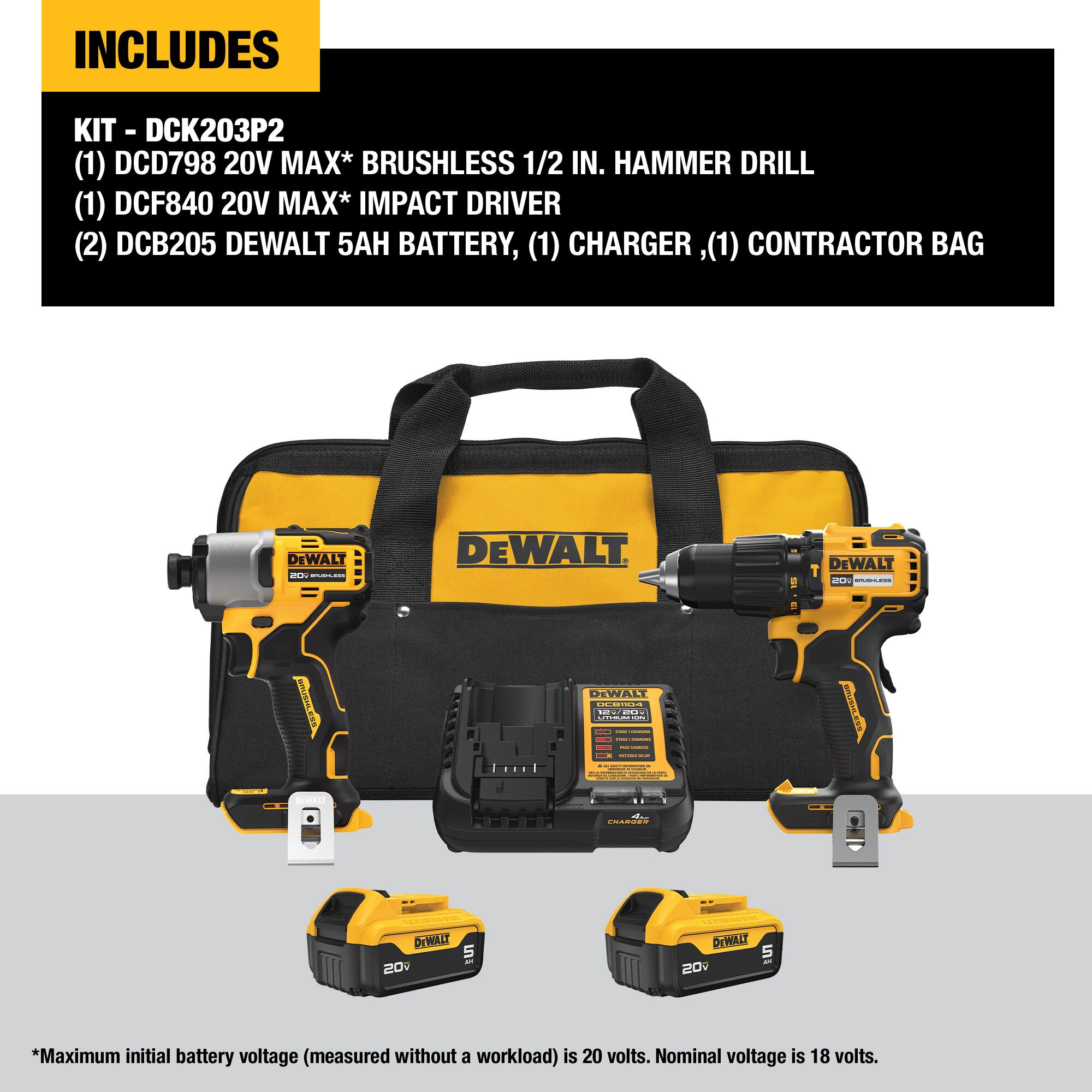 DEWALT DCK203P2 Combo-Kits - View #2