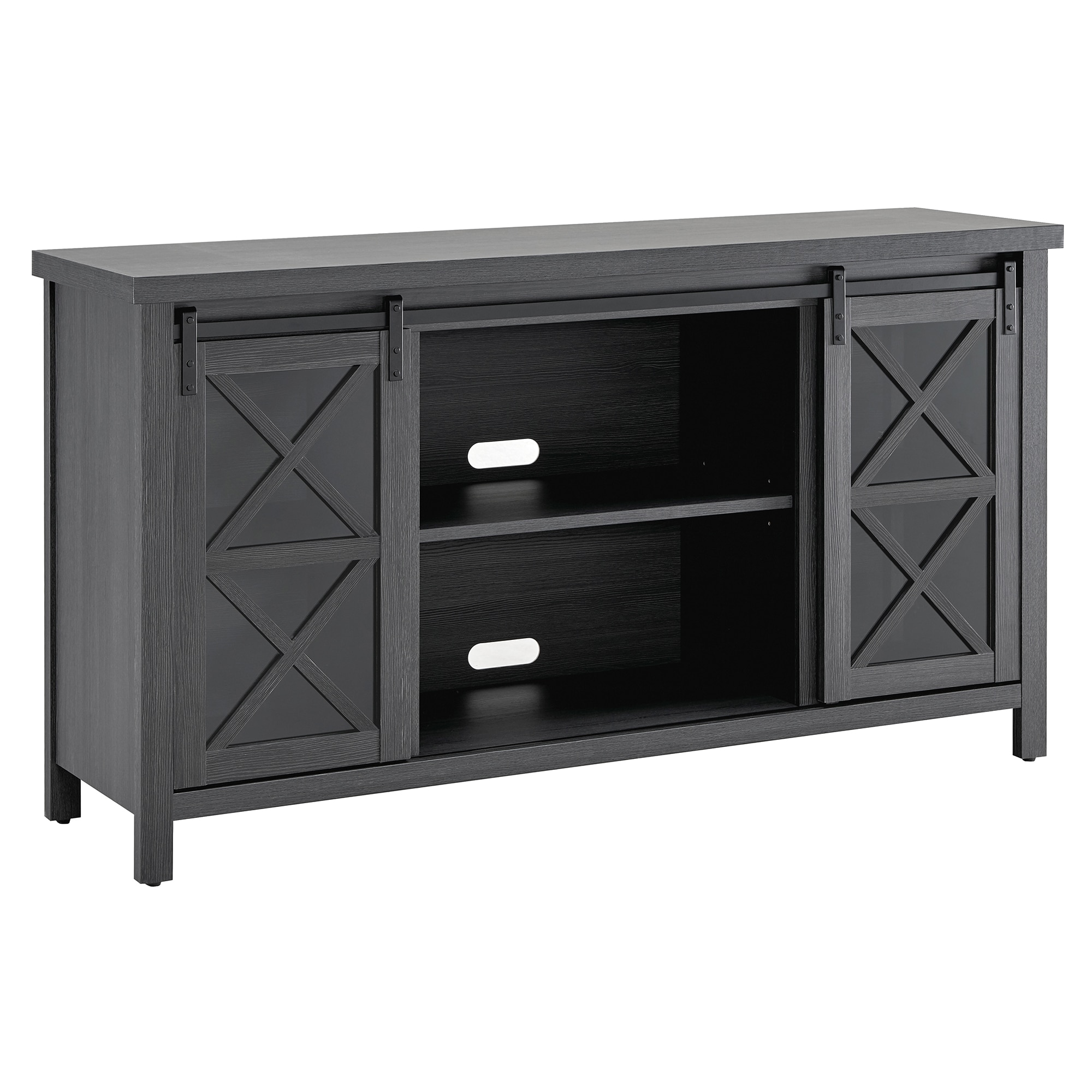 Hailey Home TV1385 Clementine Transitional Charcoal Gray TV stand ( Accommodates TVs up to 70-in )