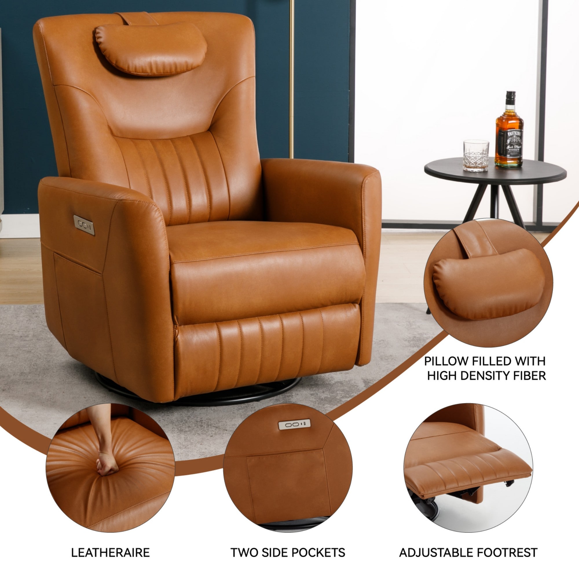 Clihome OF-1940PP10-DABR recliners - View #10