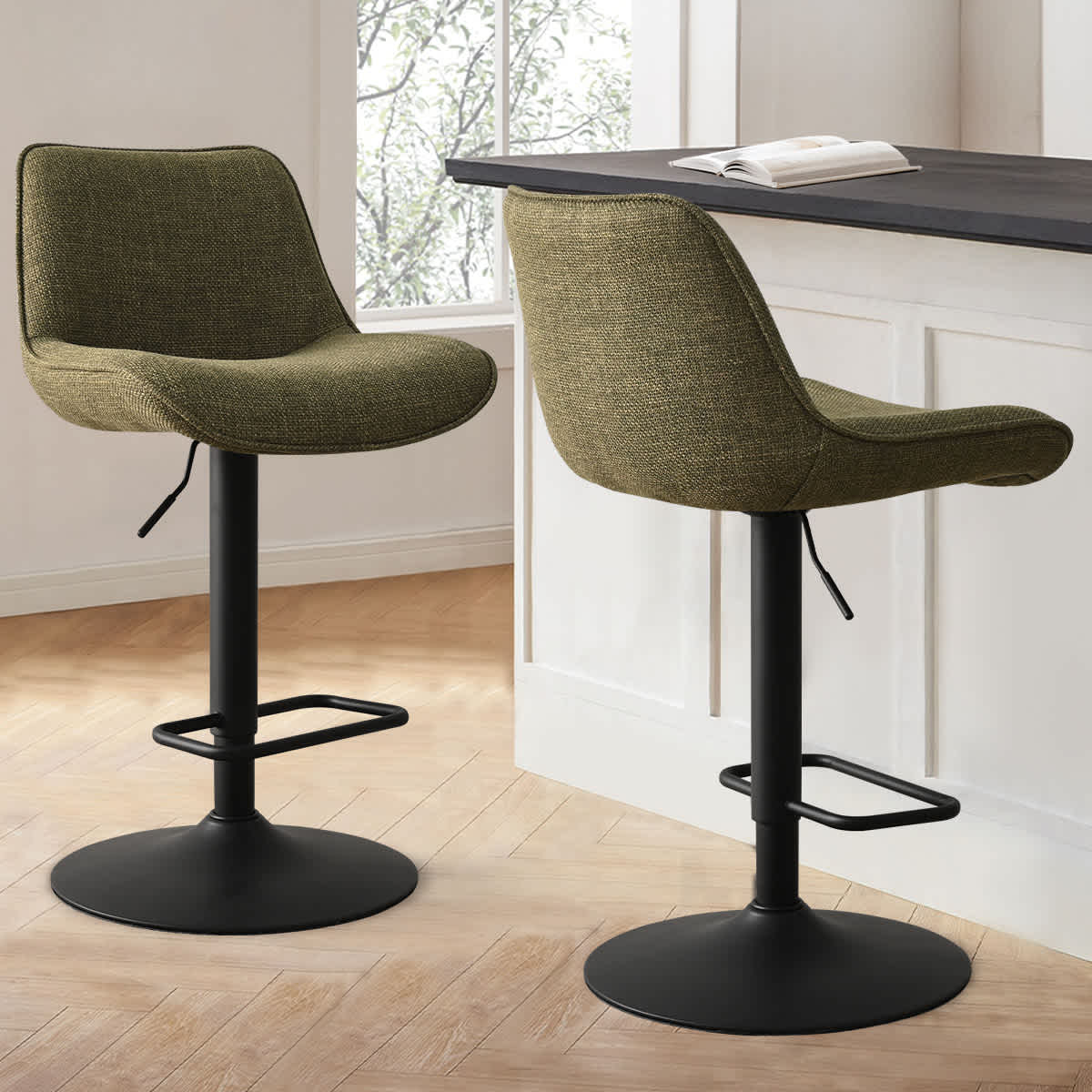 Maison Boucle HUNTER-AB-GREEN-4 stools - View #2