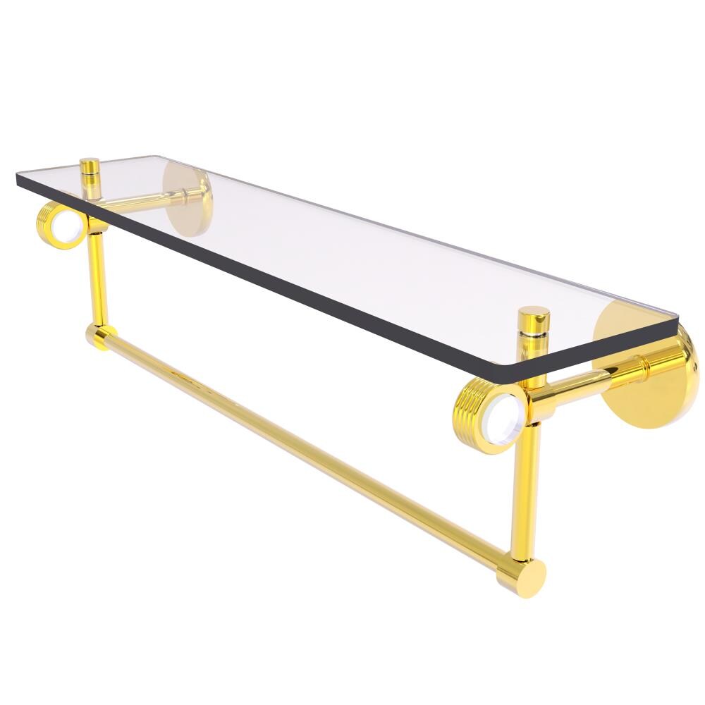 Allied Brass CV-1TBG-22-PB Clearview Polished Brass Wall mount Bathroom Shelf ( 22-in x 6.2-in x 5-in )