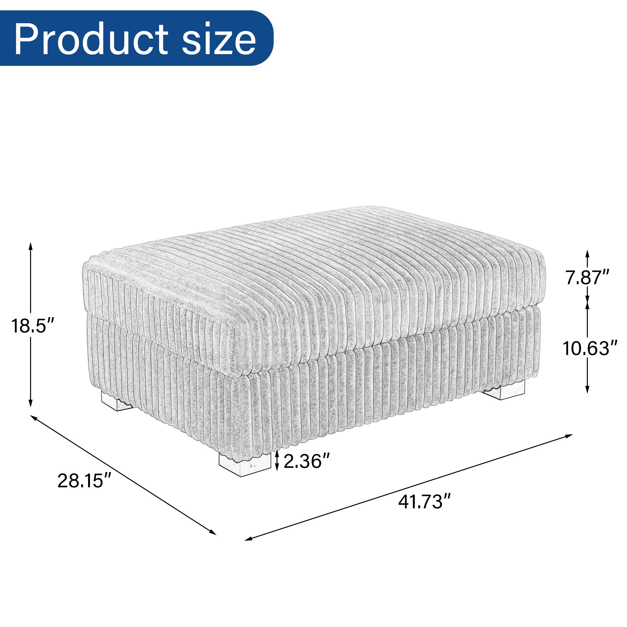 Dreamsidea CS07-RH WHI-OT Indoor-Ottomans - View #4