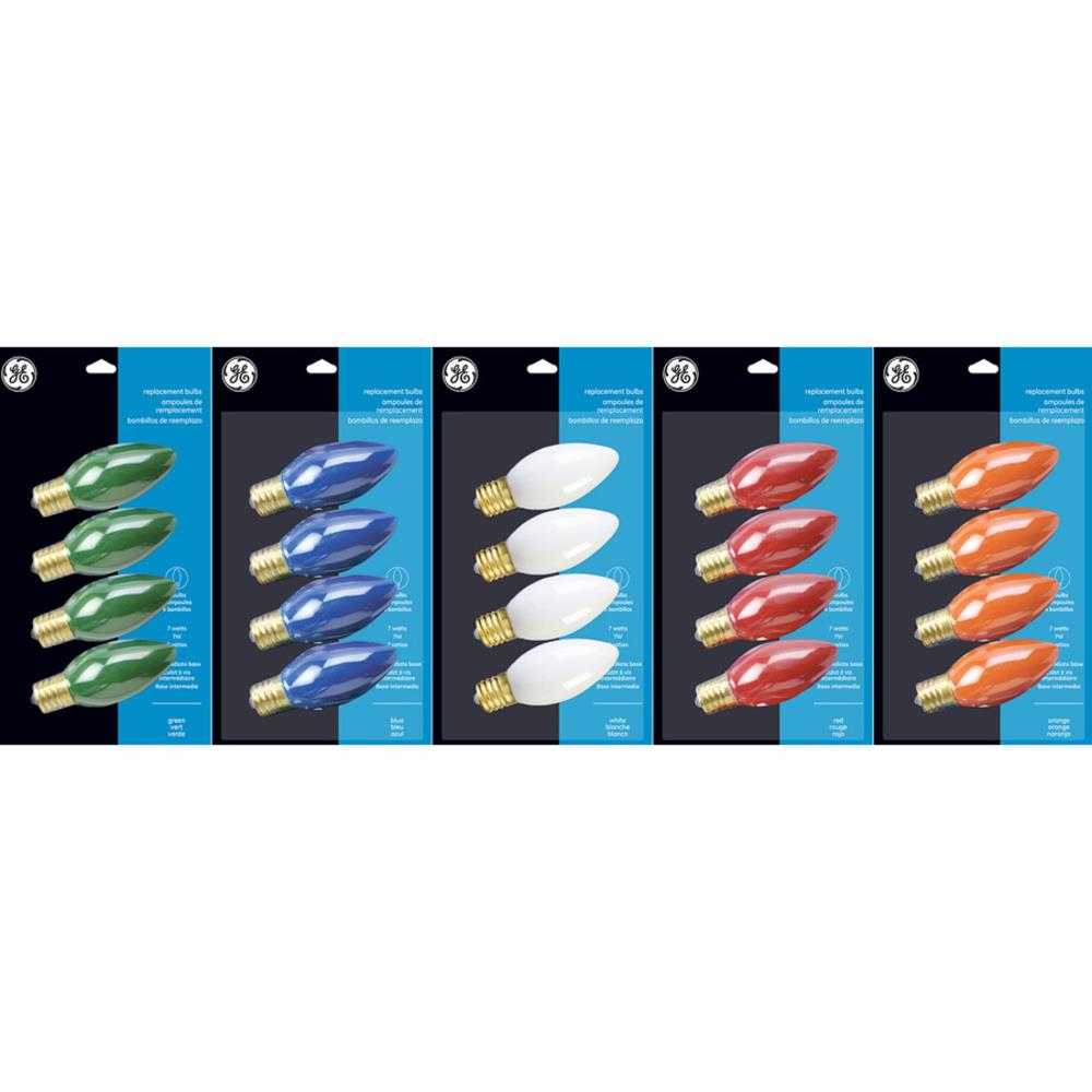 GE 65597LO Assorted Incandescent C9 Assorted String Light Bulbs