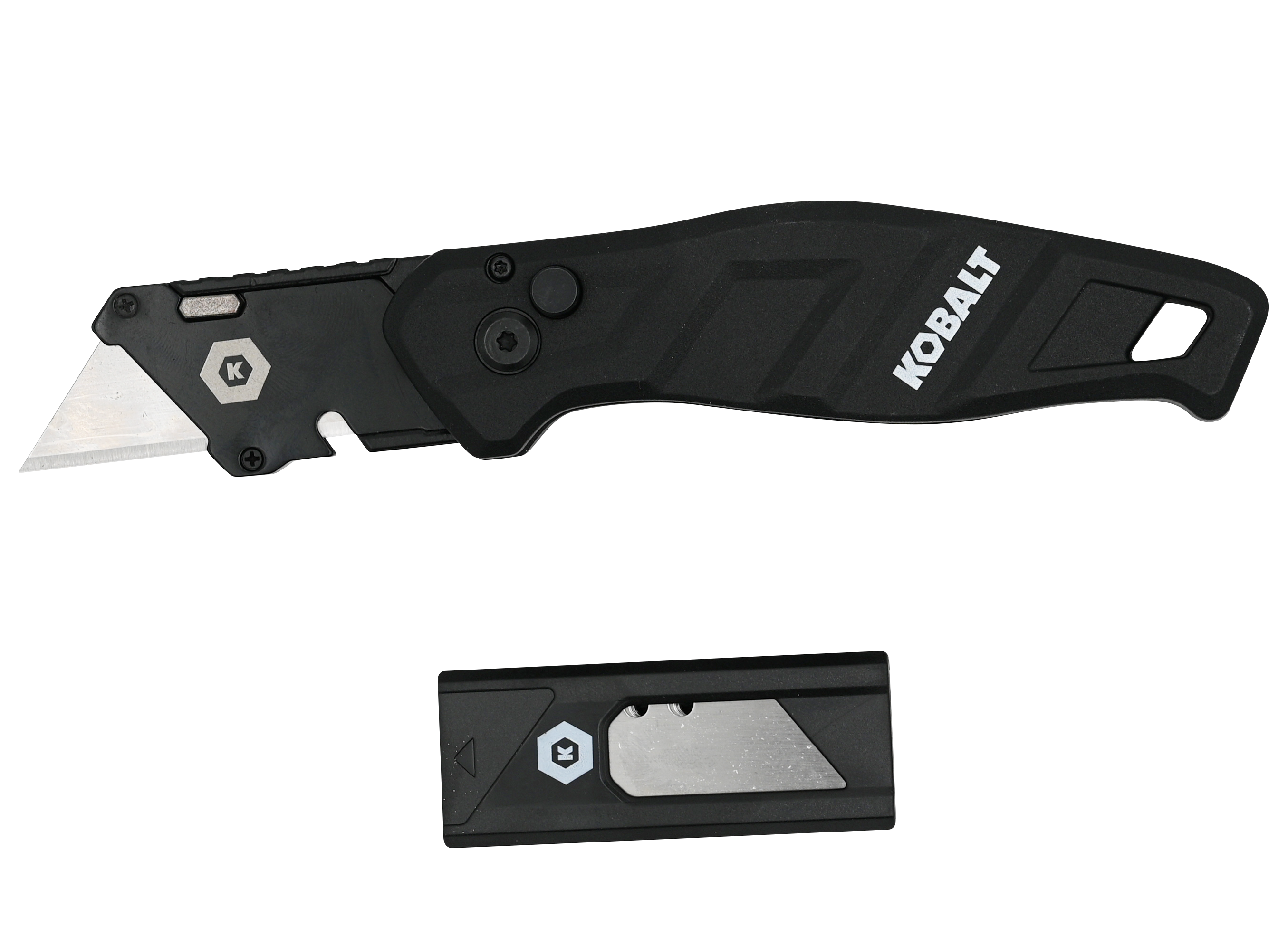 Kobalt Speed Release 3/4-in 10-Blade Folding Utility Knife with On