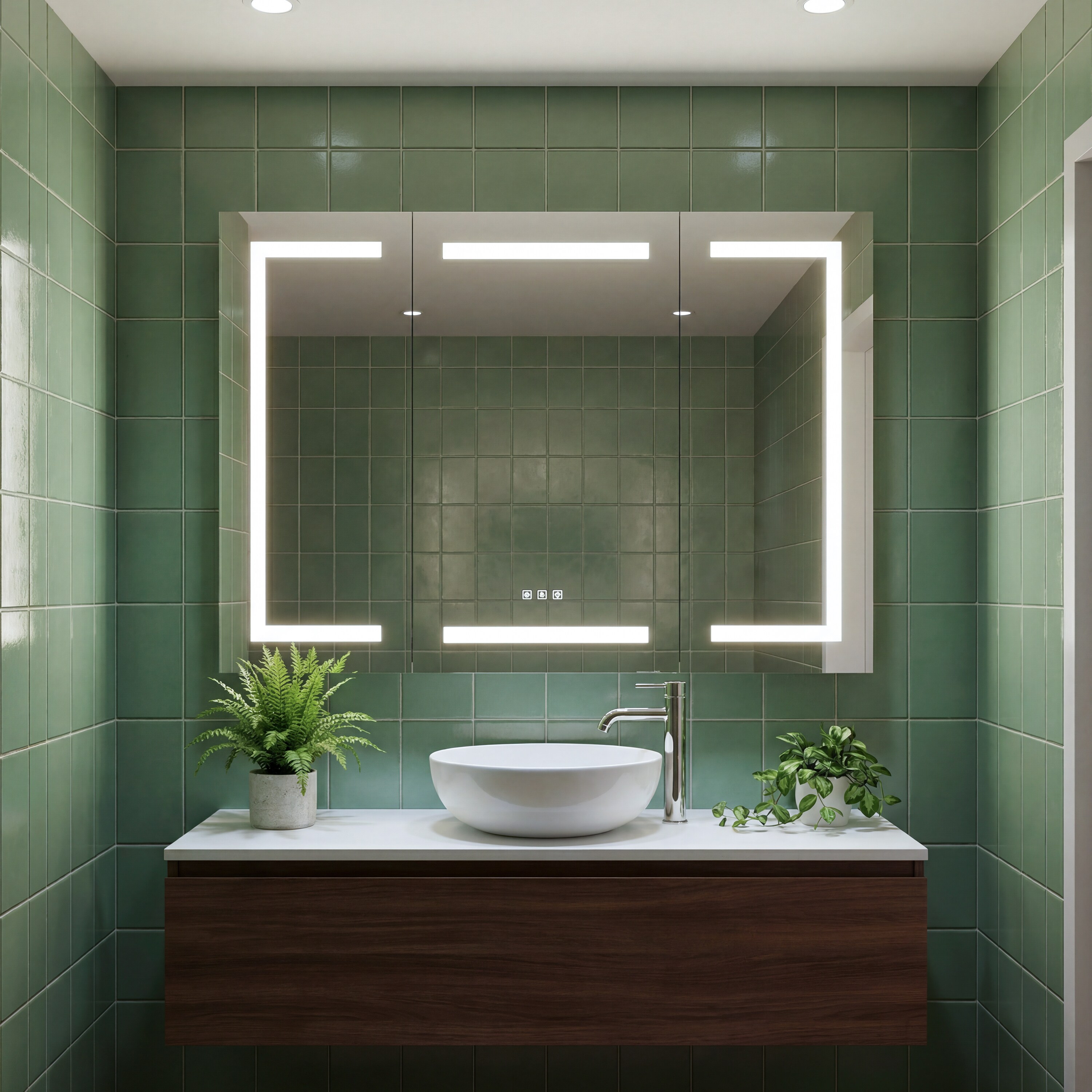 CASAINC 36 x 47 Inch Led Medicine Cabinet Mirrors Lighted LED Fog Free ...
