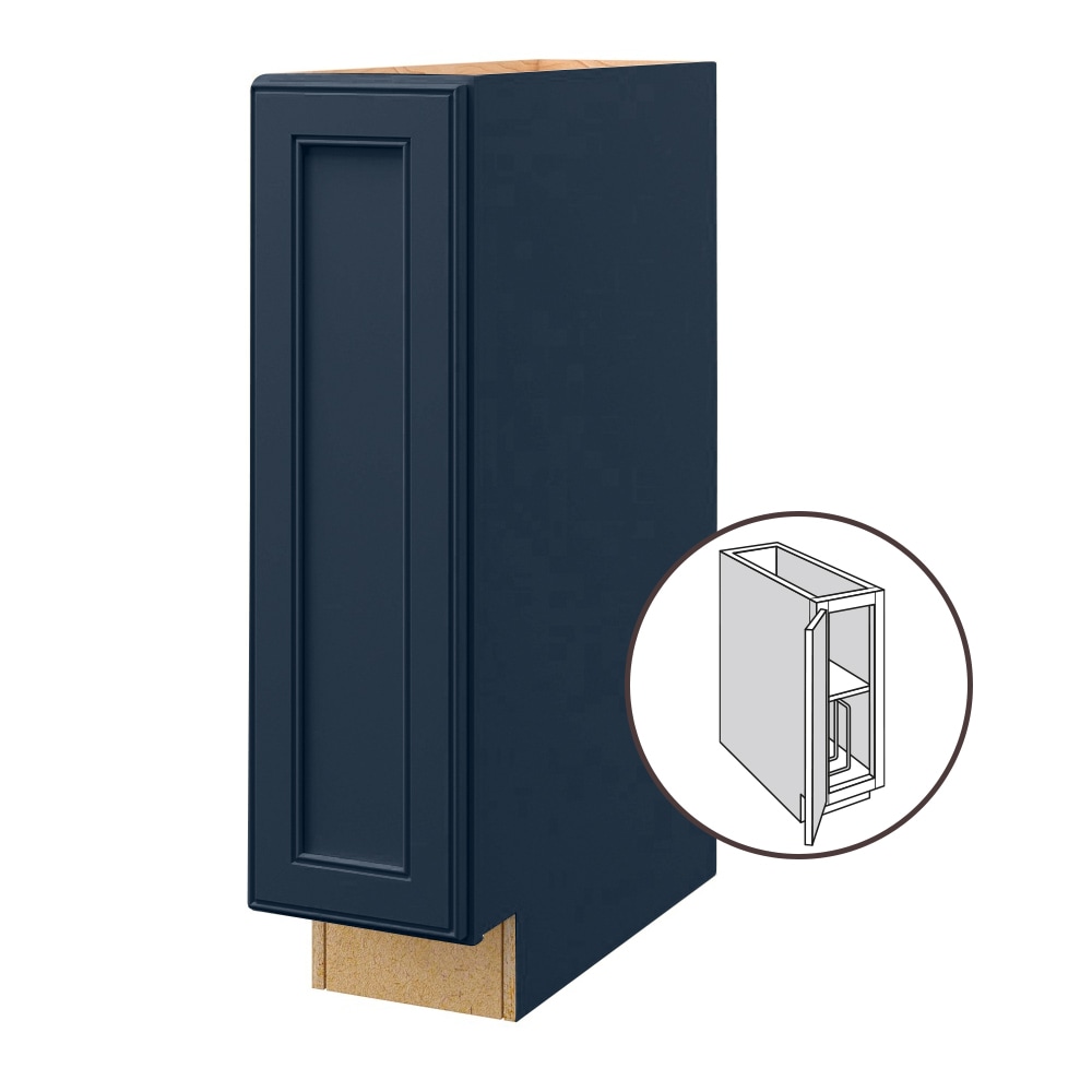 allen + roth 20093SH Southam 9-in W x 34.5-in H x 24-in D Navy Base Fully assembled Cabinet (Recessed Panel Square)