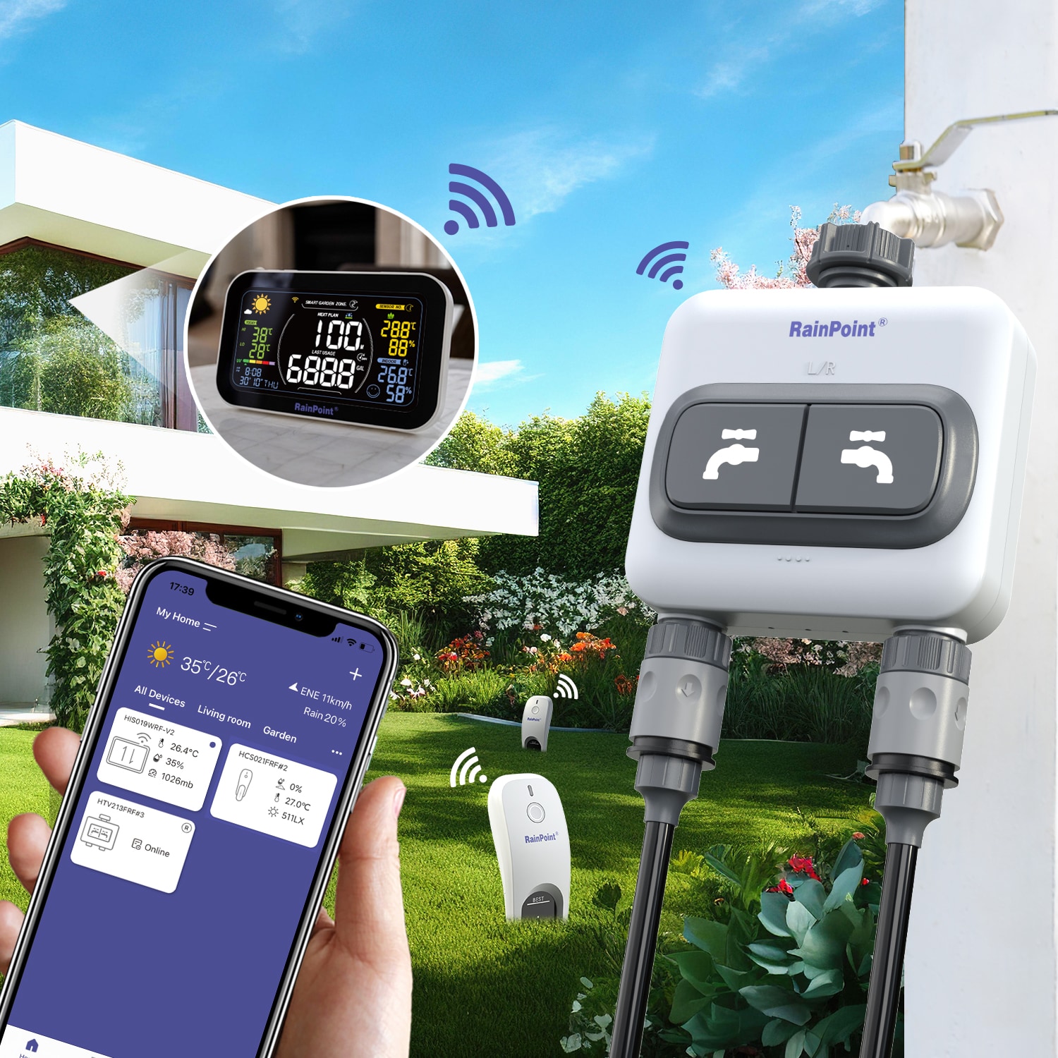RainPoint HIS019WRF+HTV213FRF Irrigation-Timers - View #2