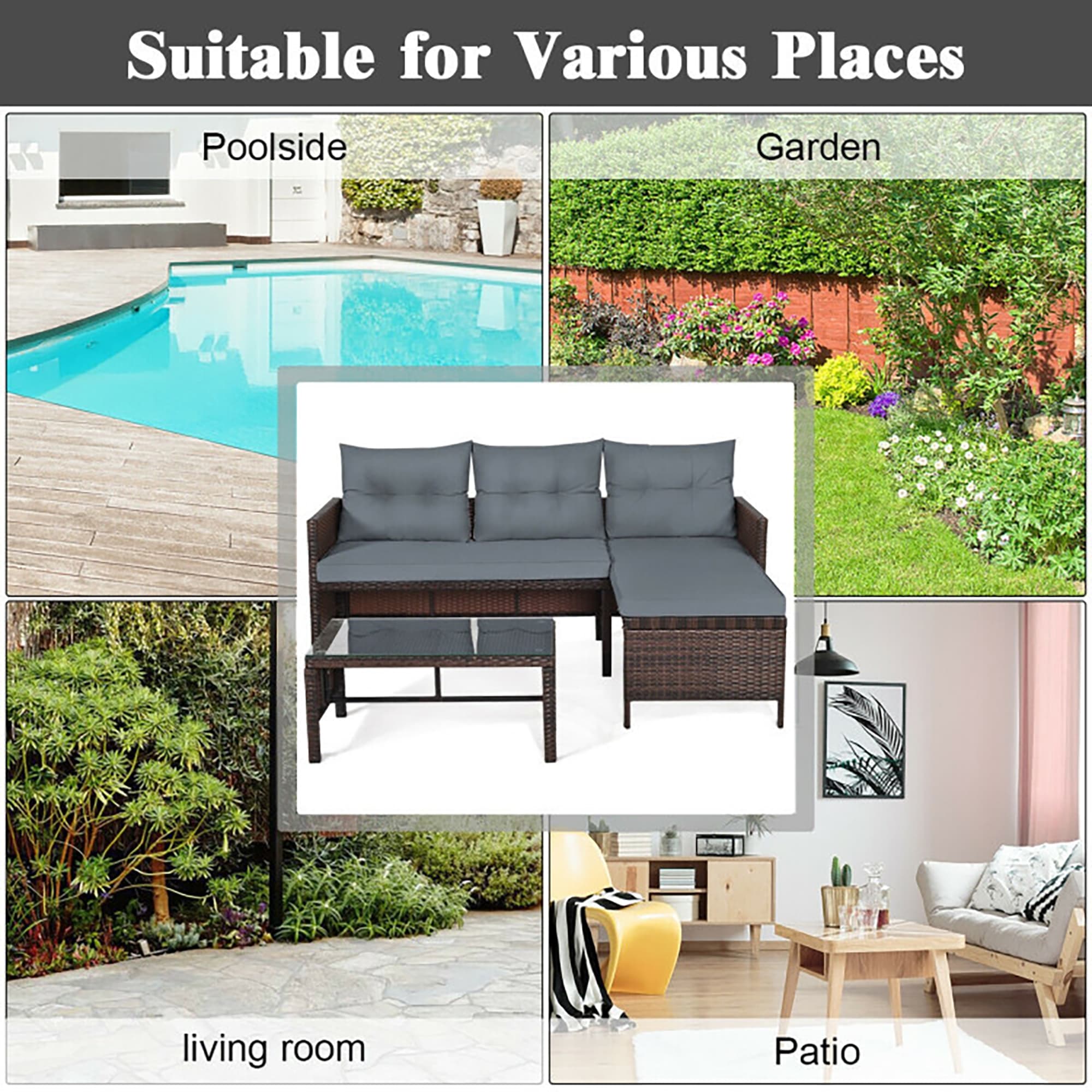 CASAINC WF-HW63870GR-LA Patio-Conversation-Sets - View #5