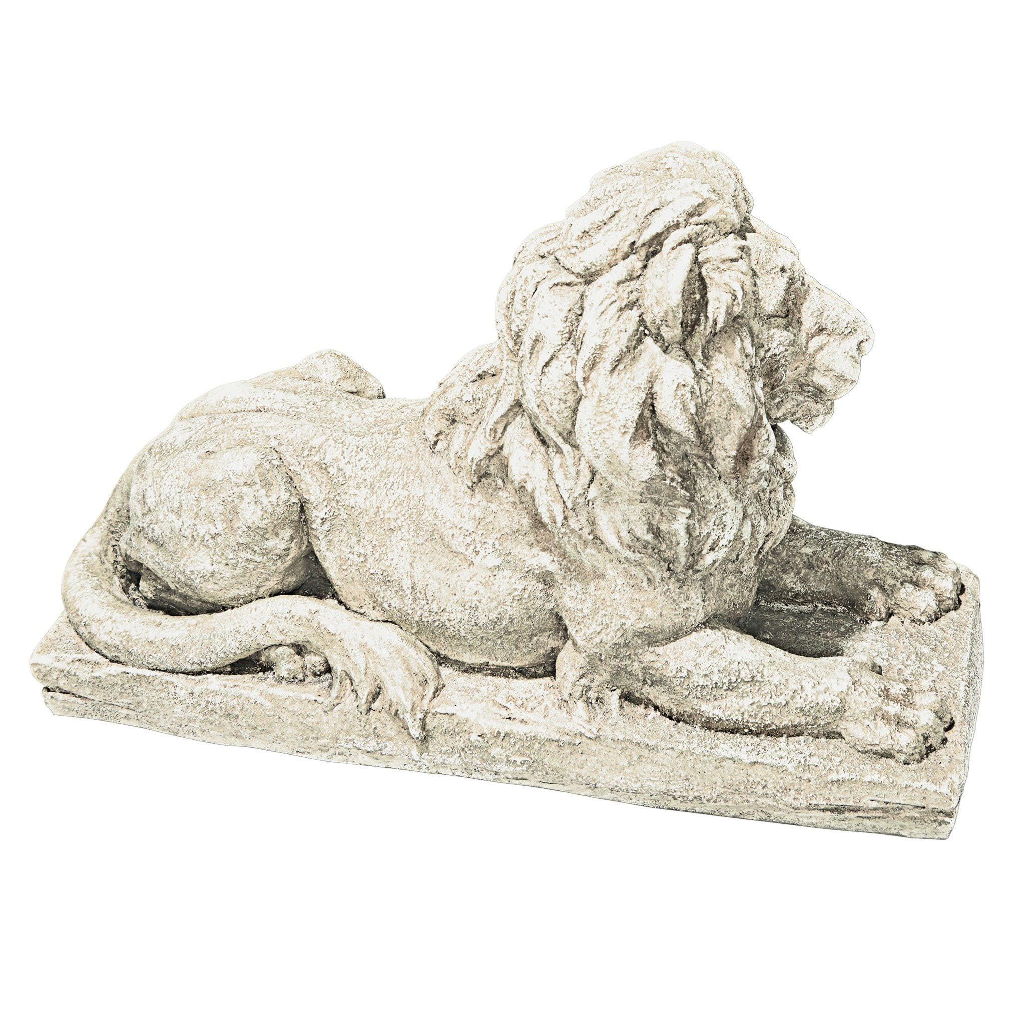 Design Toscano AL21949 16.5-Inches H x 27-Inches W Gray Lion Garden Statue