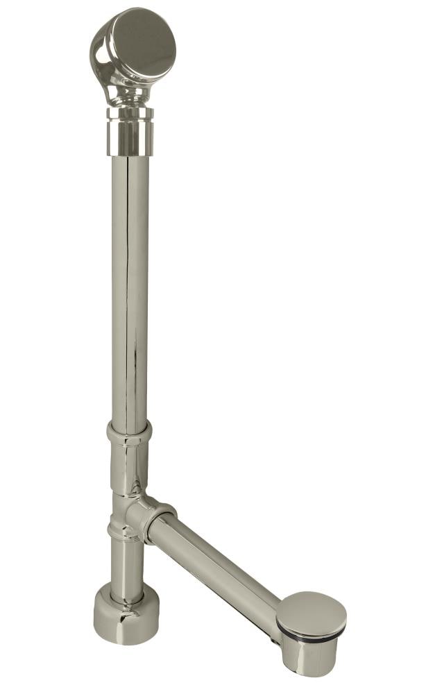WESTBRASS D3261HKBJ-05 Bath Waste and Overflow All Exposed Illusionary Ball Joint with Ada Approved Tip-toe Drain, 22" Make-up, 17 Ga. Brass In Polished Nickel