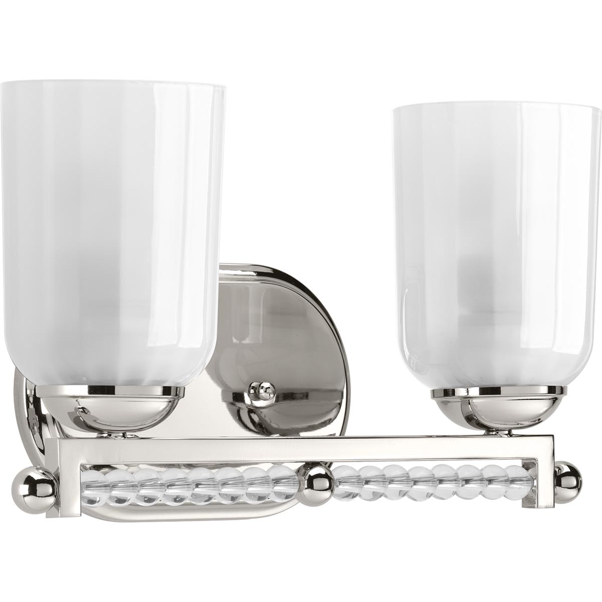 Progress Lighting P300101-104 Carlyn 13.37-in 2 -Light Polished Nickel Transitional Vanity light