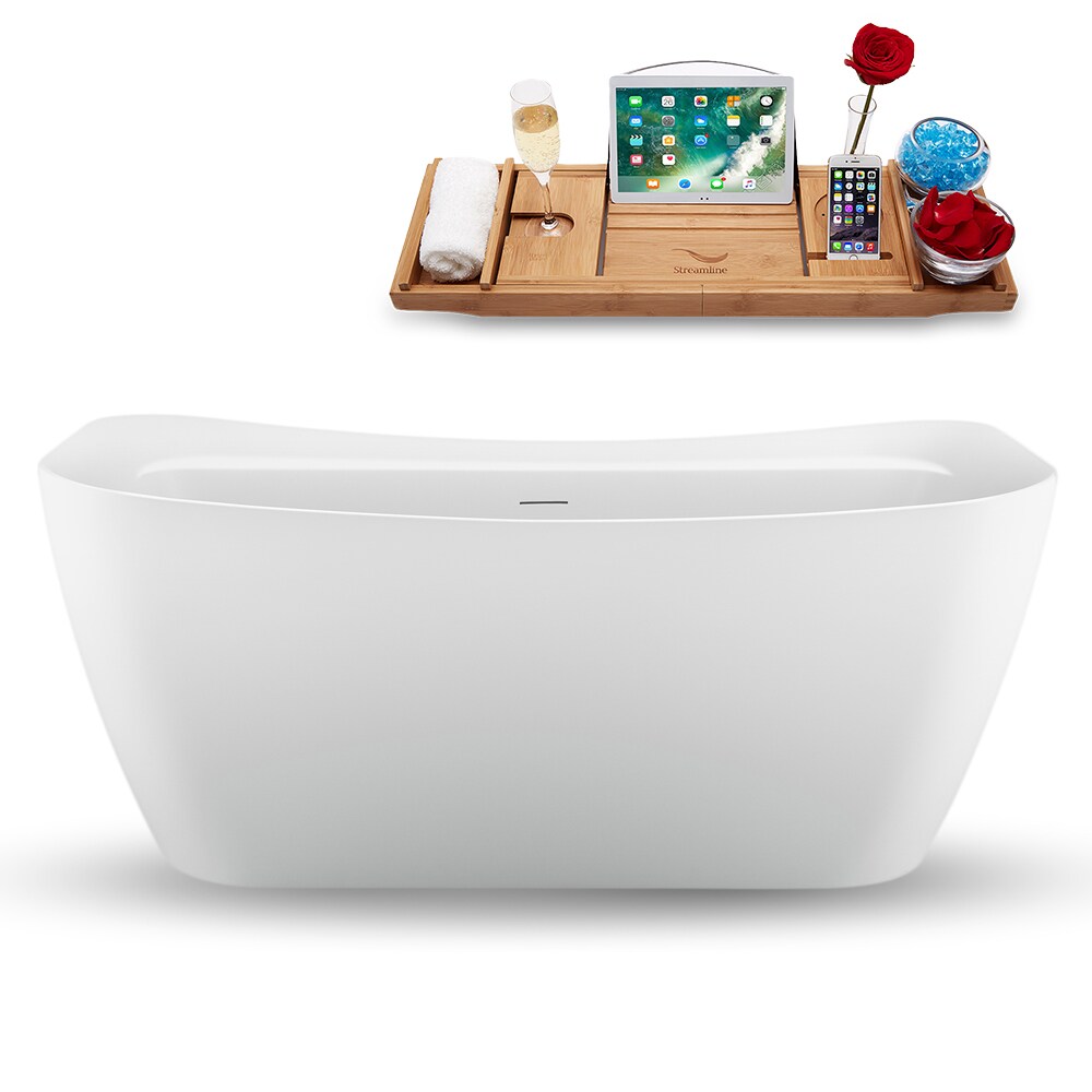 Streamline 59 inch  N1720GLD Freestanding Tub and Tray with Internal Drain