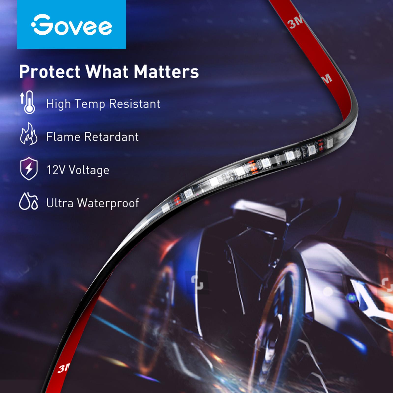 Govee Interior Car Lights - RGBIC LED Strip Lights, 48-in Length, Color  Changing, Dimmable, Home App Control, Alexa & Google Assistant Enabled in  the Strip Lights department at