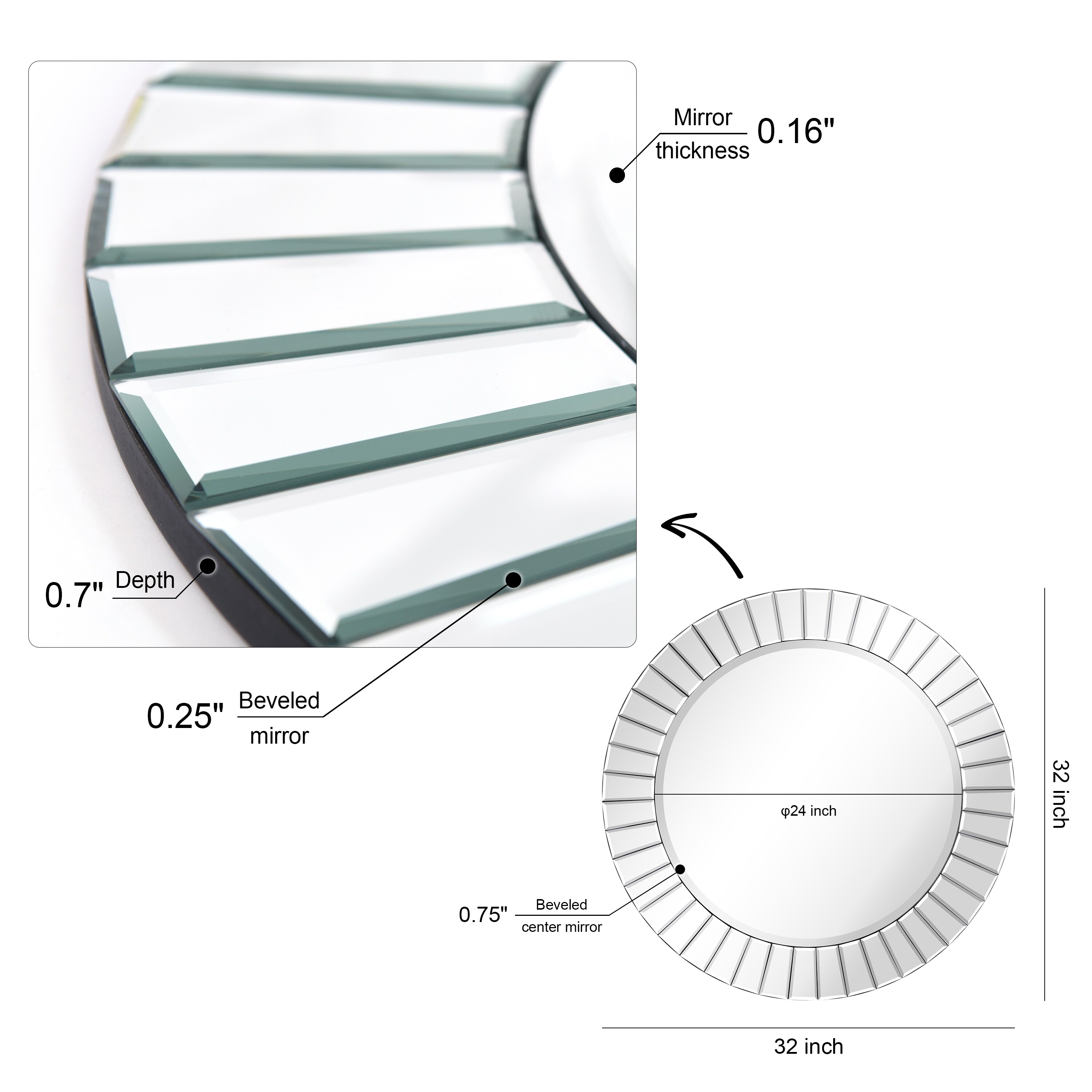 Empire Art Direct MOM-30052-32R Decor-Mirrors - View #4