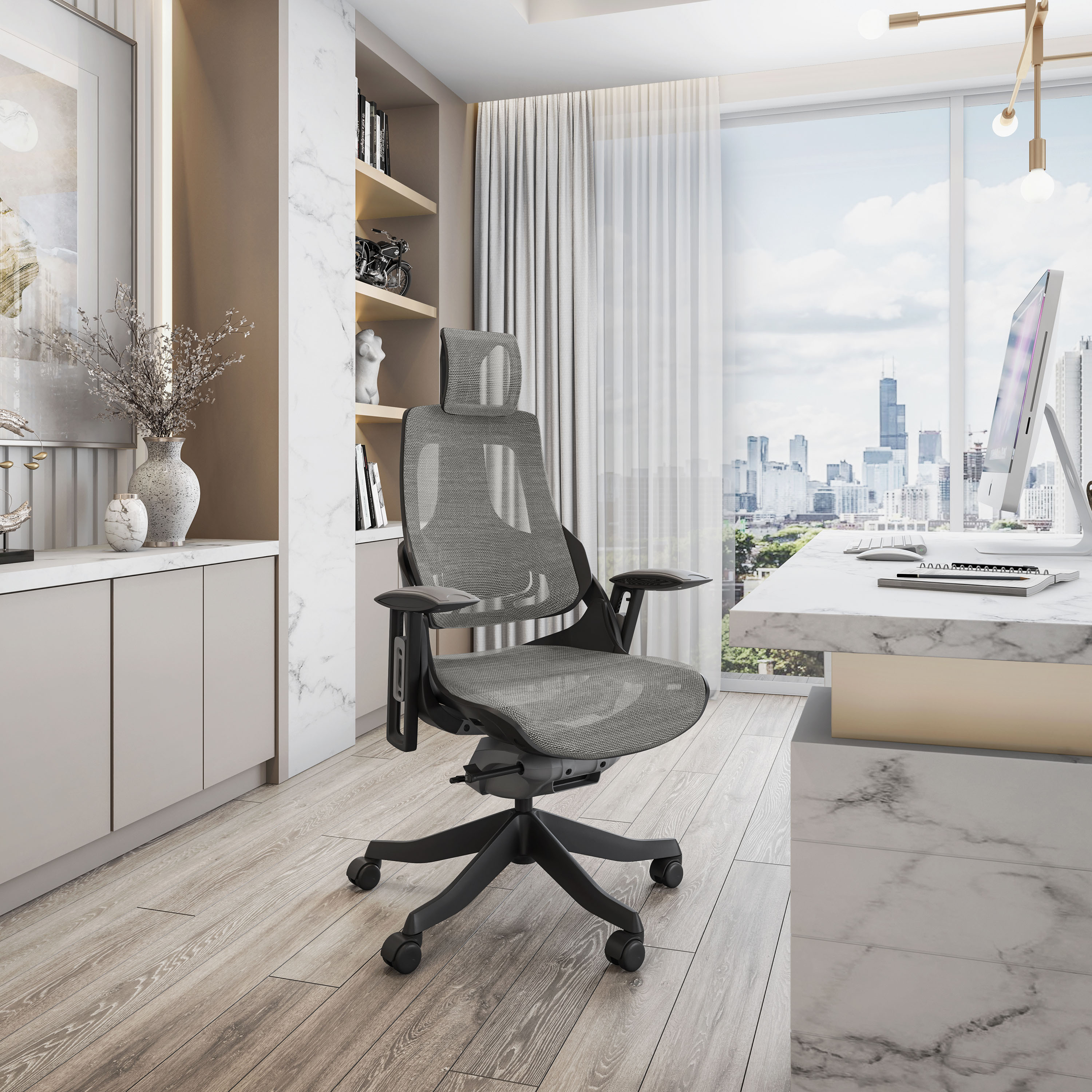 Techni Mobili RTA-1818C-GRY Office-Chairs - View #2