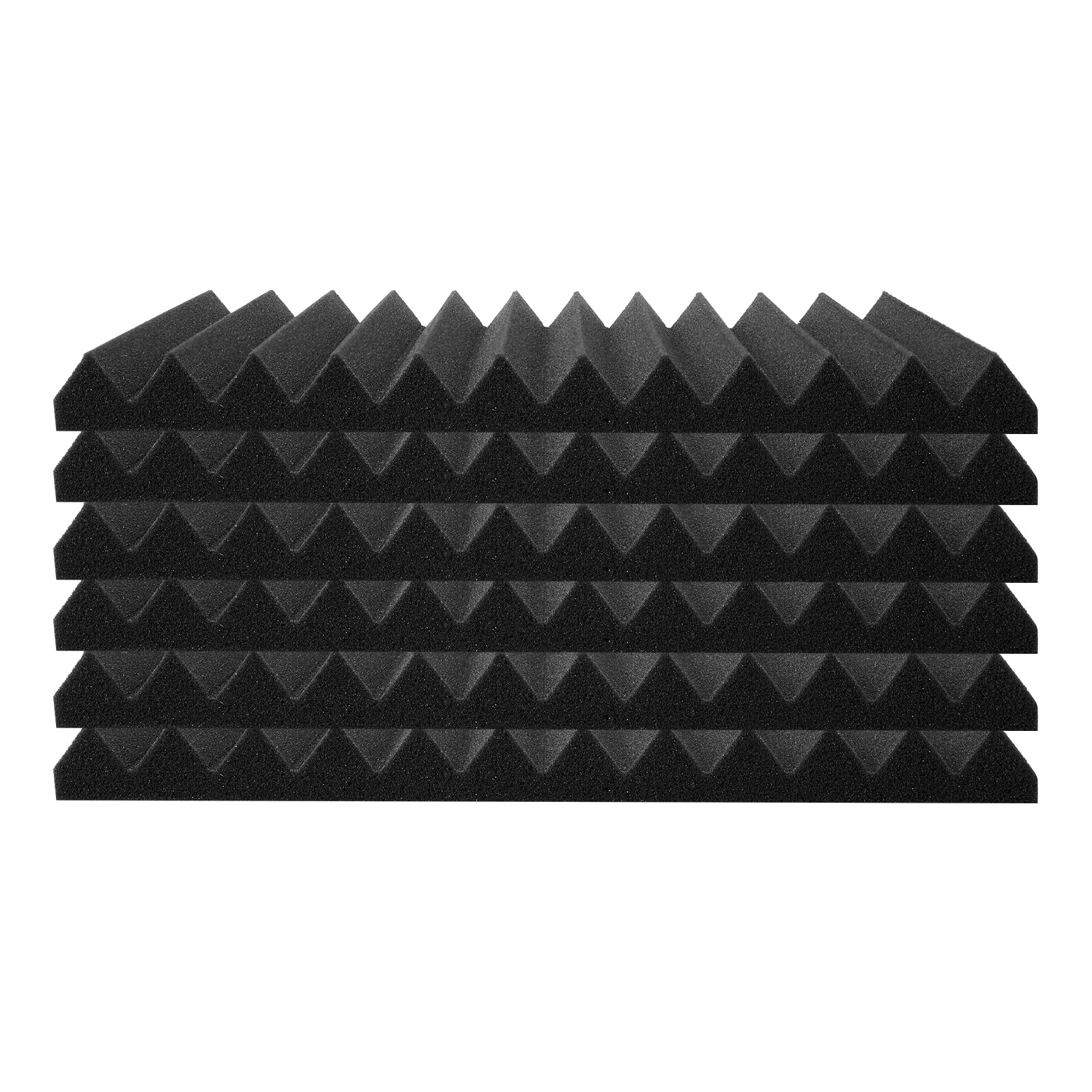 VEVOR Acoustic Foam Panels  80 Pack 12 x 12 x 1 inches  High Density Soundproof Wall Panels Fire-Resistant Acoustic Panels Sound Dampening Absorbing Panels for Studio Wall and Ceiling Black