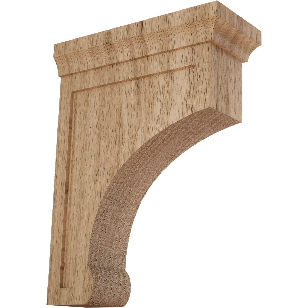 Ekena Millwork BKTW02X06X08GORO Gomez 2-1/2-in x 6-in x 8-in Red oak Brown Wood Standard bracket
