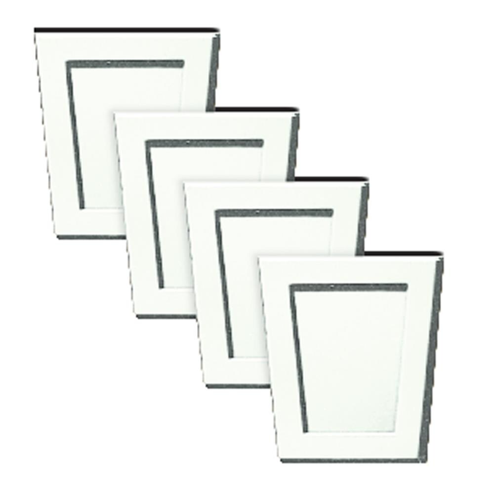 Builders Edge 180020001123 4 -Pack 4-in x 4.5-in White Polypropylene Gable Vent Keystones