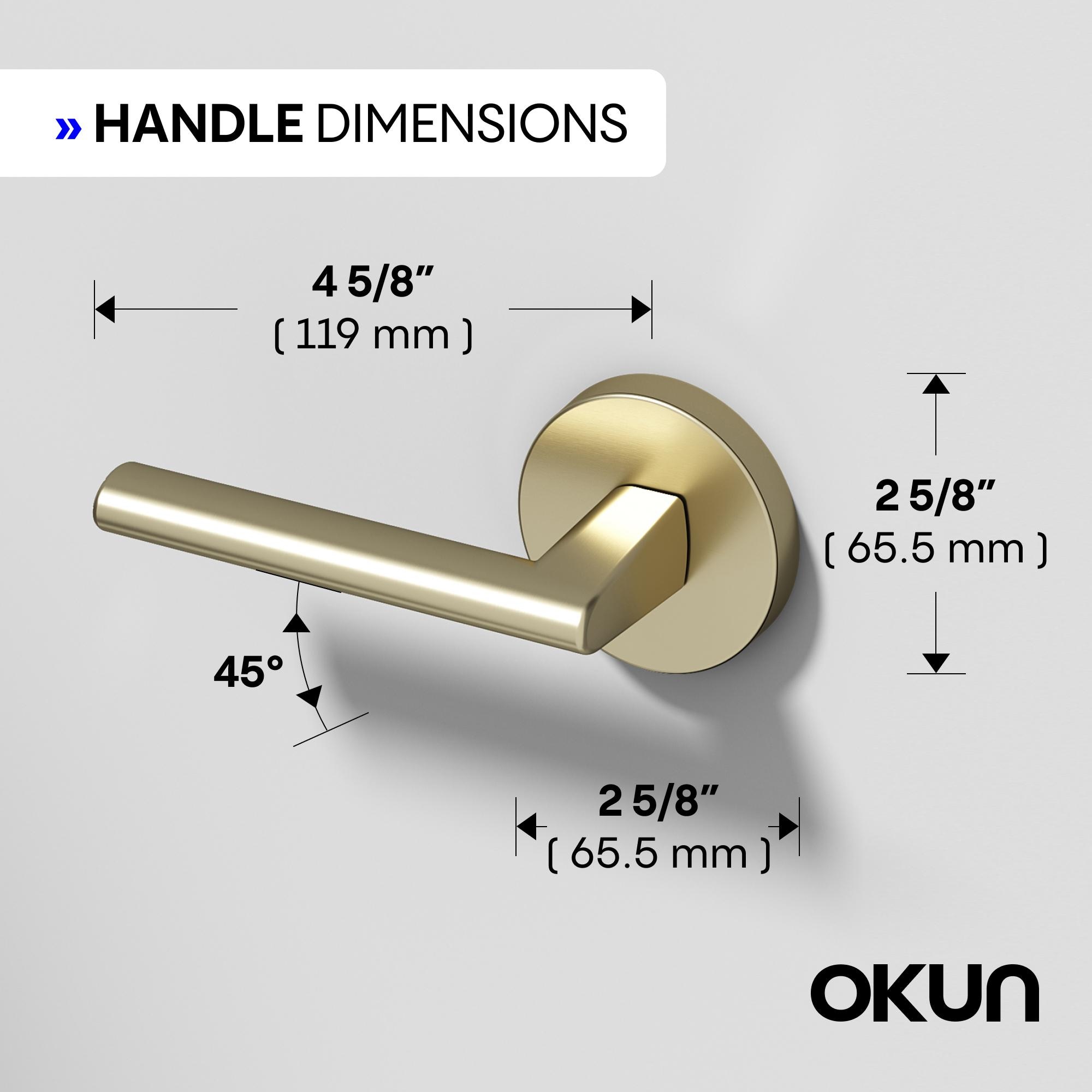 OKUN Brio Brushed Champagne Gold Interior or Hall/Closet Passage