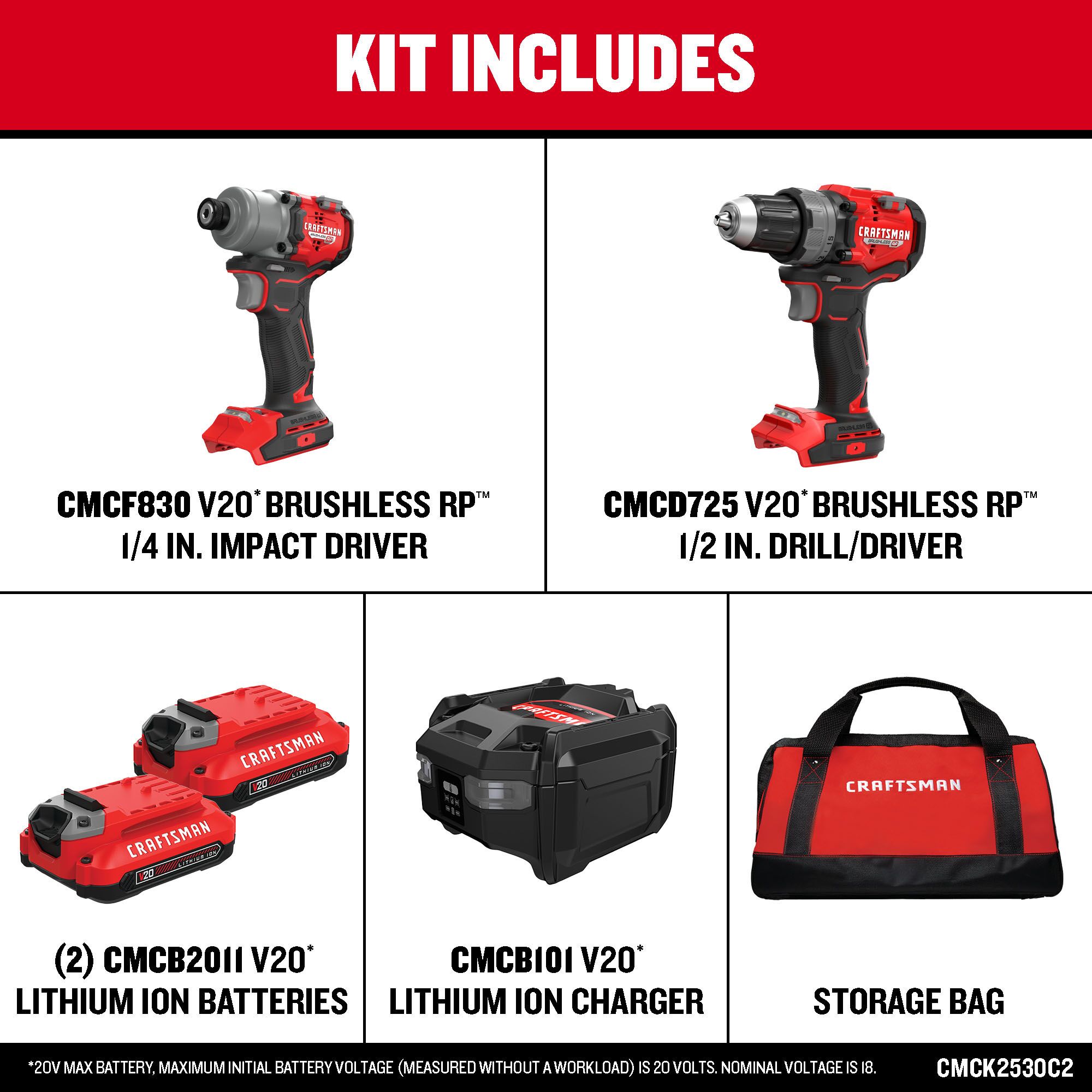 CRAFTSMAN CMCK2530C2 Combo-Kits - View #3