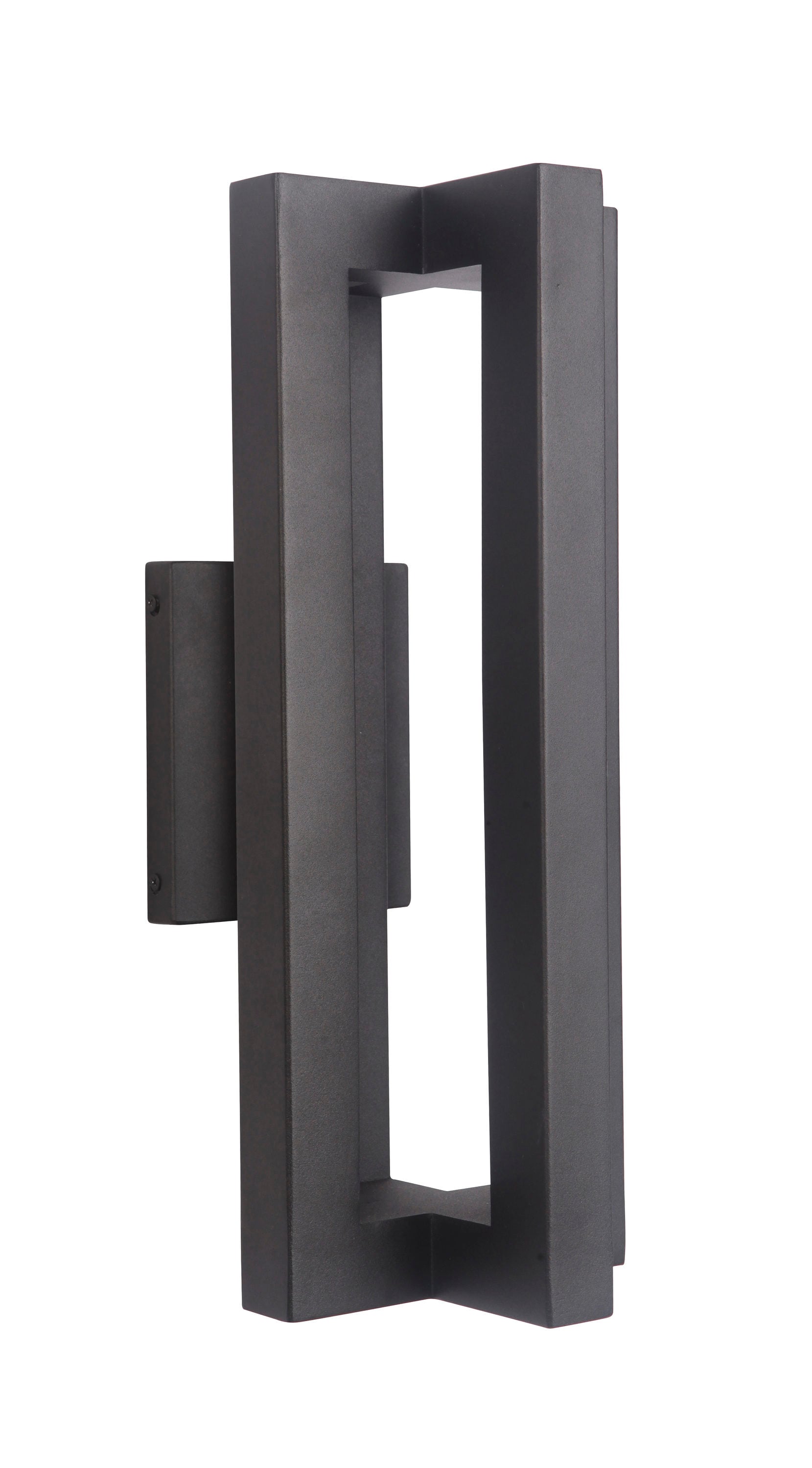 Modern Matte Black 18" LED Outdoor Wall Lantern