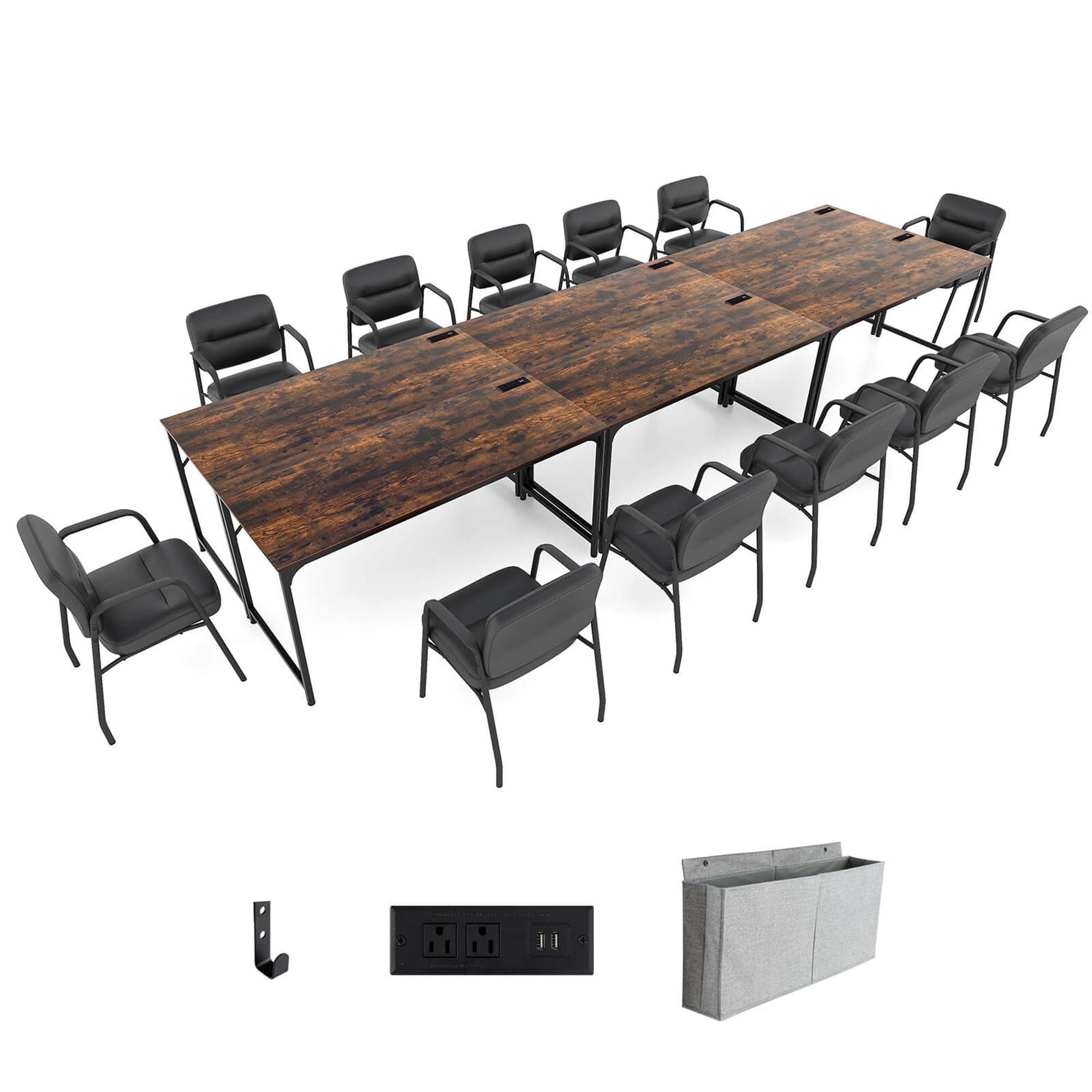 Costway HCST02055 24-in Brown Modern/Contemporary Fir Craft desk