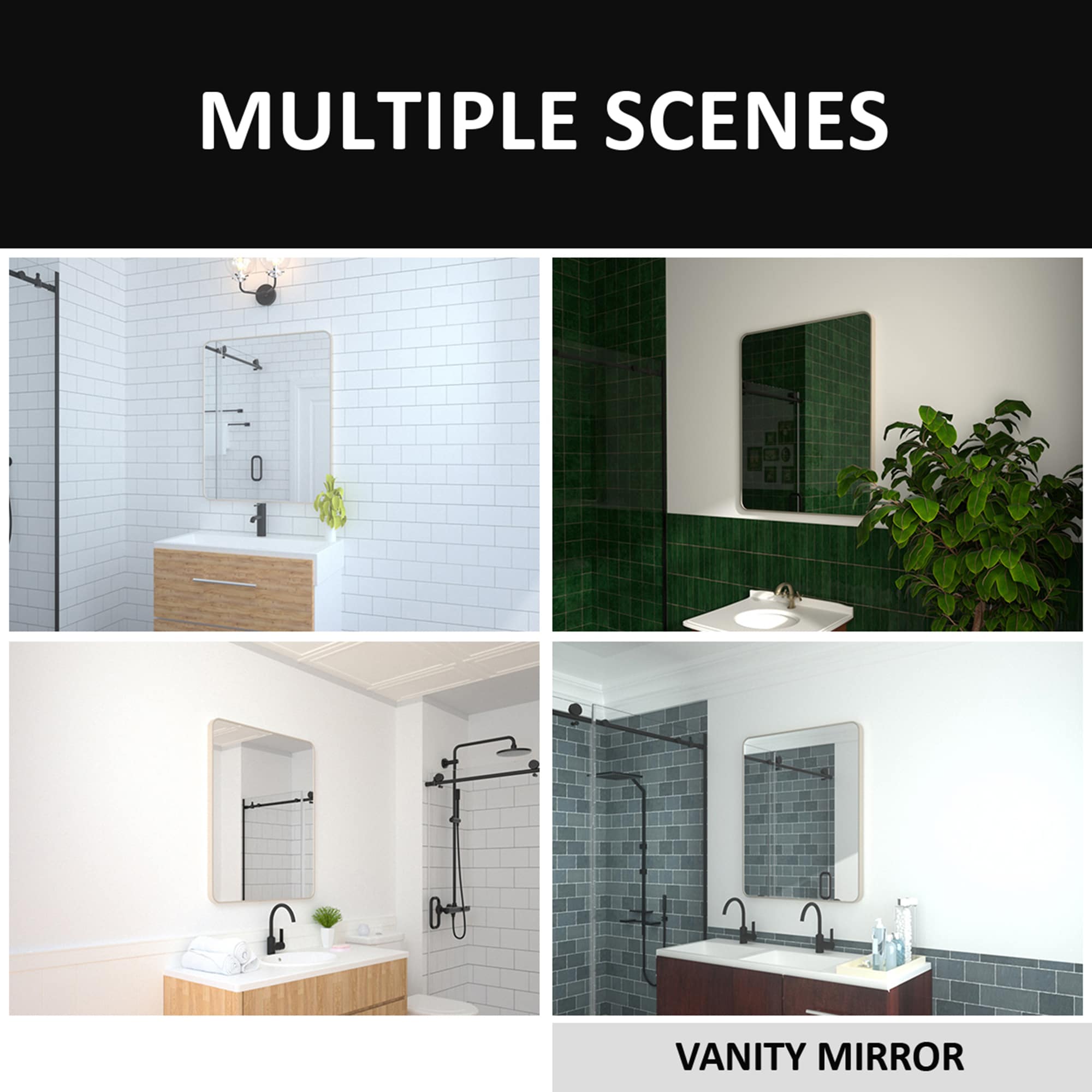 ExBrite FUBM3036BN Framed-Bath-Mirrors - View #10