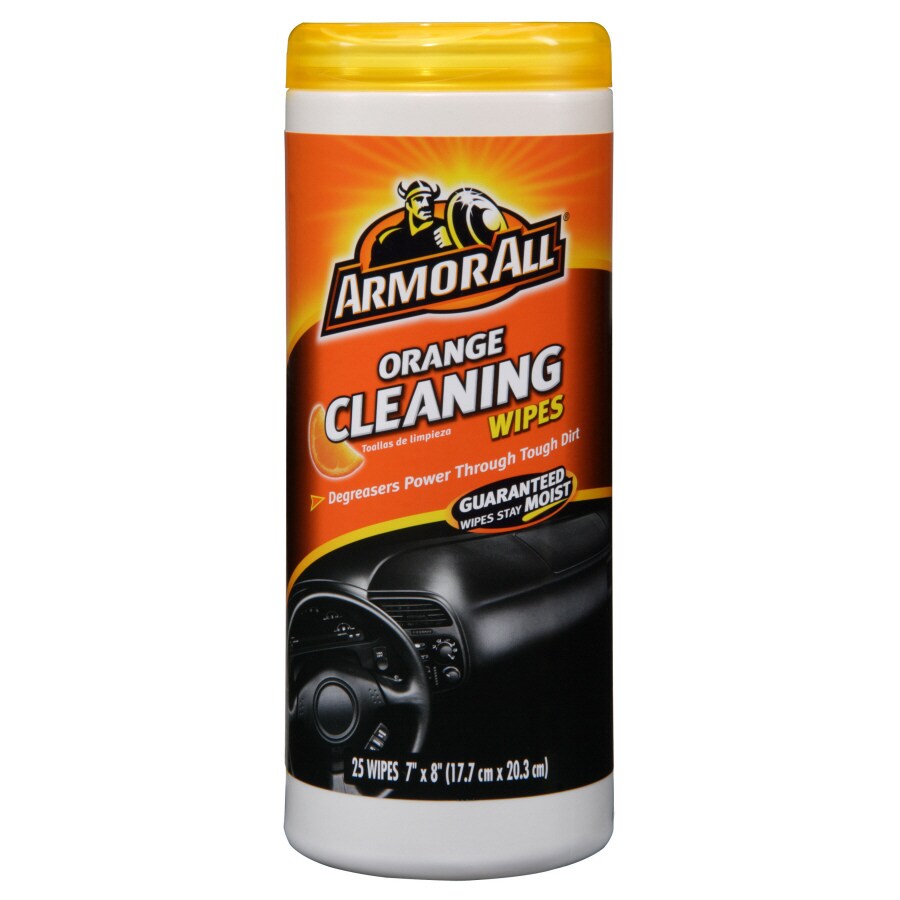 Armor All 10260B Orange Air Freshening Car Cleaning Wipes 25 -Count Wipes Car Interior Cleaner