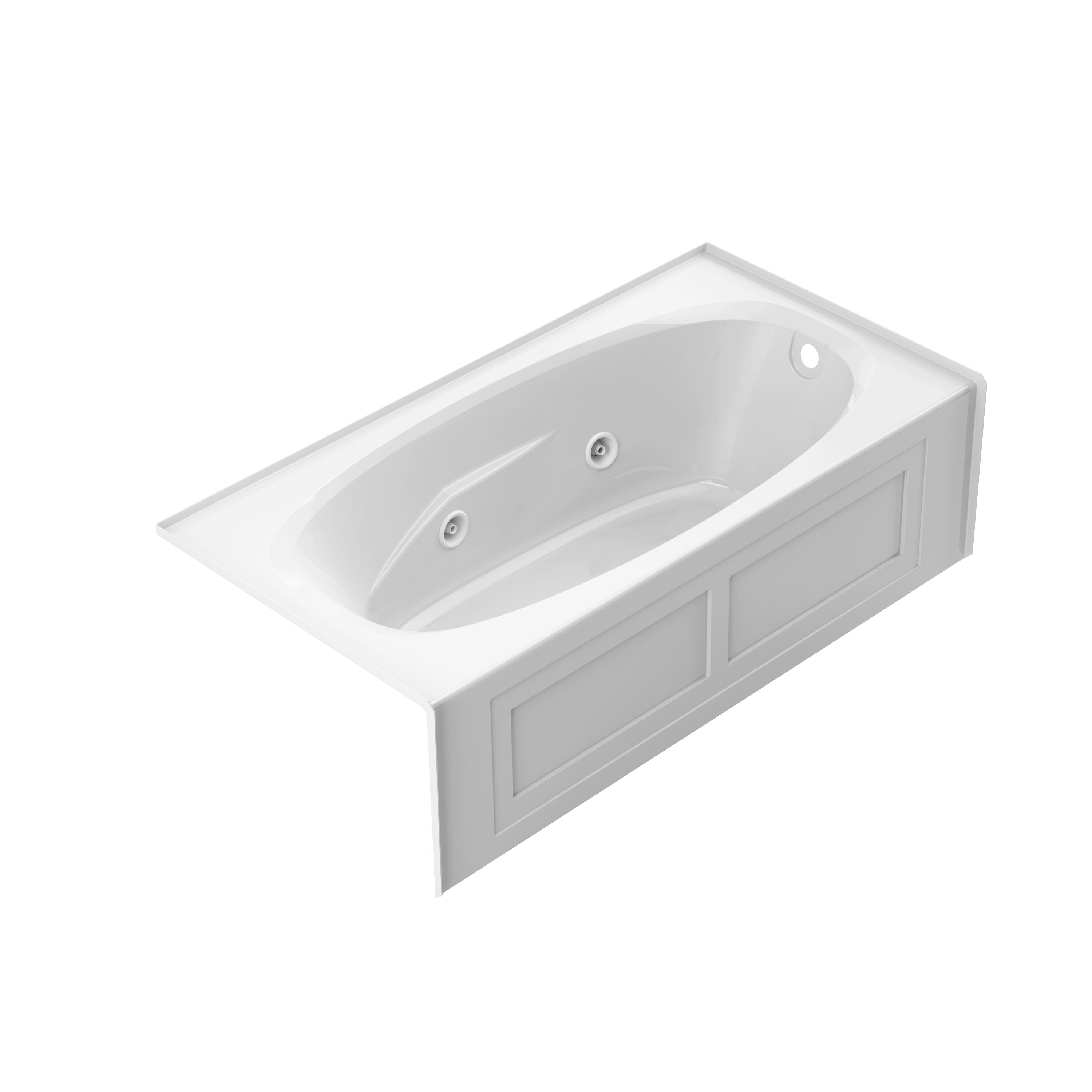 Jacuzzi NF52959 AMIGA 36-in x 72-in White Acrylic Rectangular Alcove Whirlpool tub ( Right Drain )