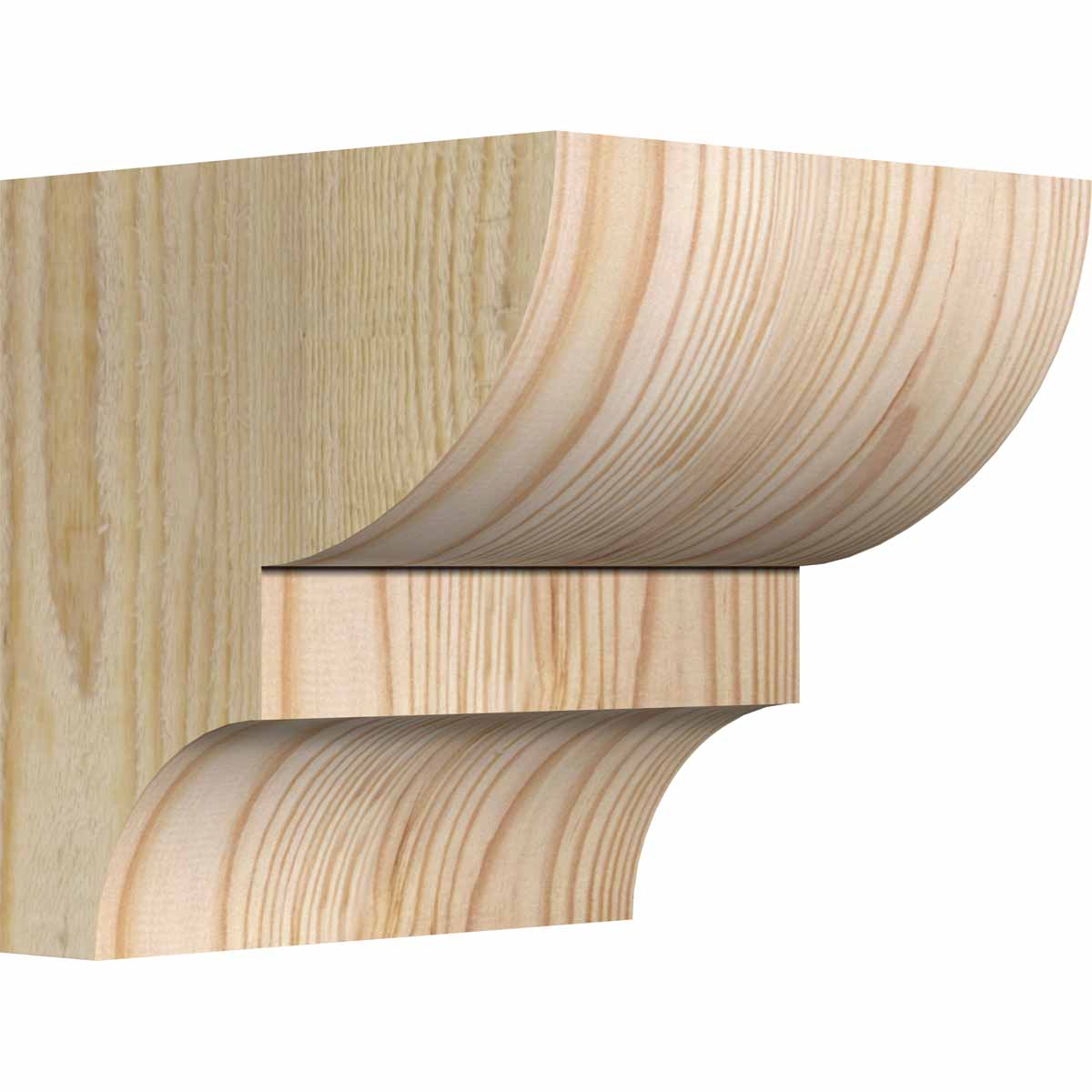 Ekena Millwork COR06X06X06RID00RDF 6-in x 6-in x 6-in Ridgewood Unfinished Douglas fir Wood Paintable/Stainable Corbel