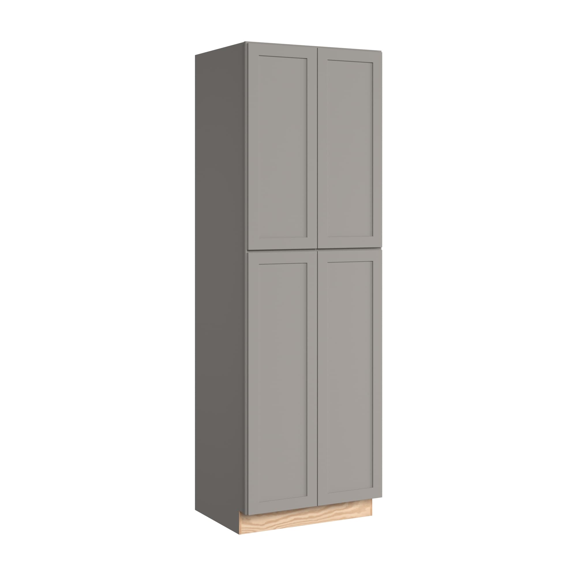 KraftMaid Momentum U302493.ET.SHG81 Deveron 30-in W x 93-in H x 24-in D Pebble Grey Pantry Fully assembled Plywood Cabinet (Recessed Panel Shaker)