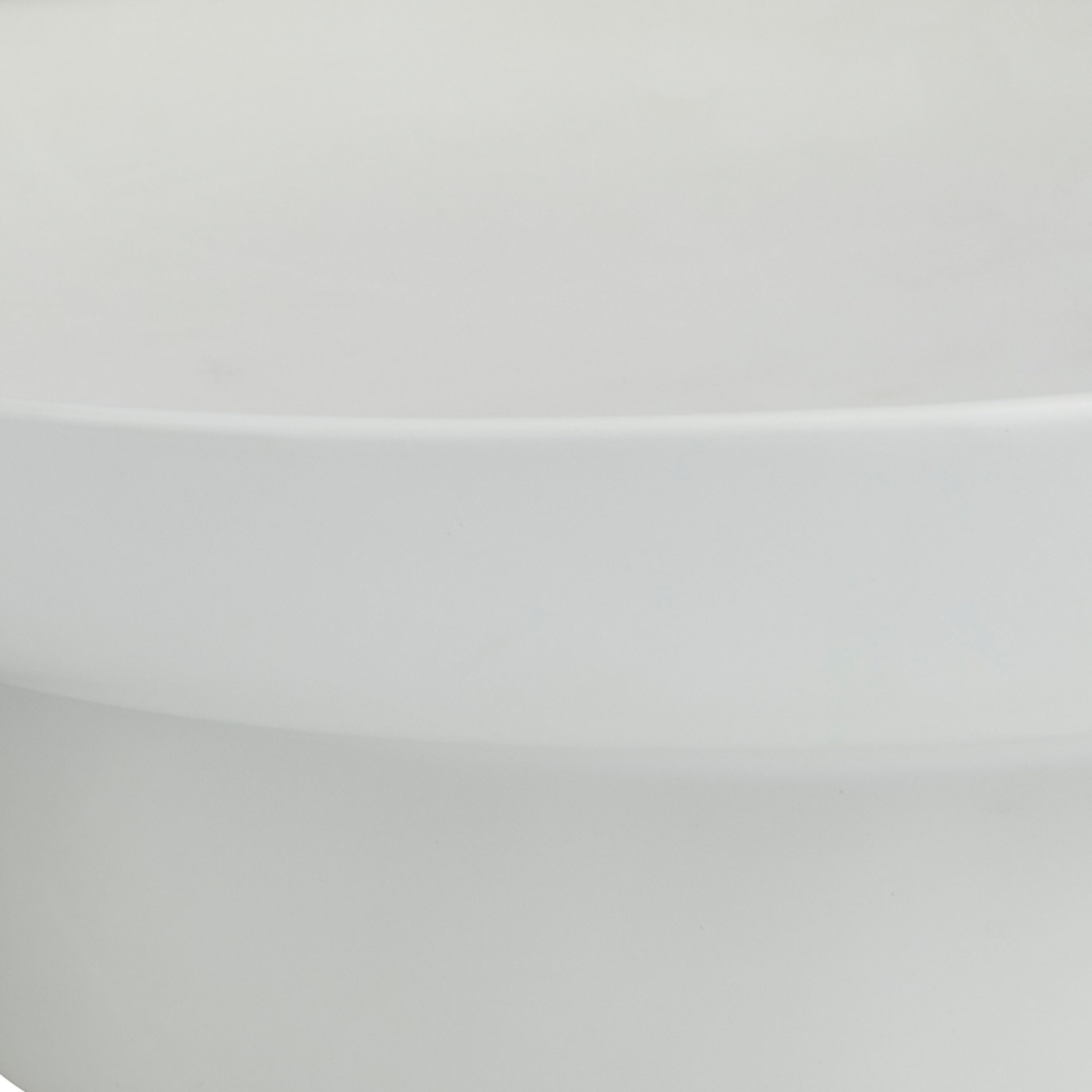 White Round Stoneware Decorative Bowl with Stand
