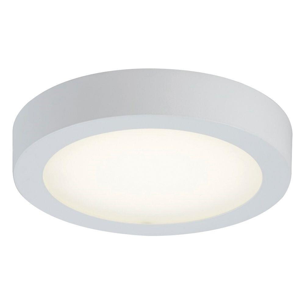 PLC Lighting 7422WH 1-Light 8.5-in White LED Flush Mount Light ENERGY STAR