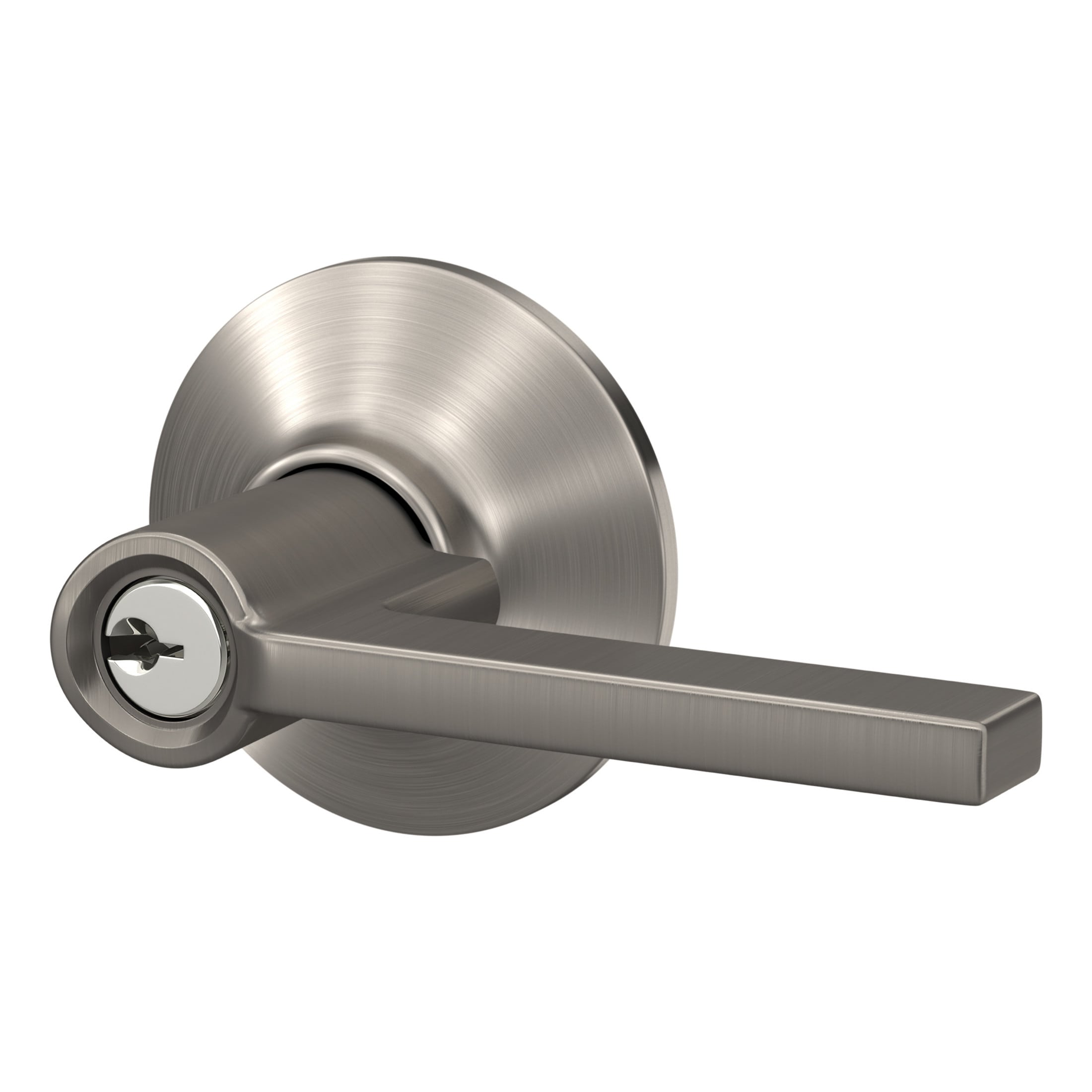 Schlage Latitude Satin Nickel Universal Exterior Keyed Entry Door Handle In The Door Handles 7240